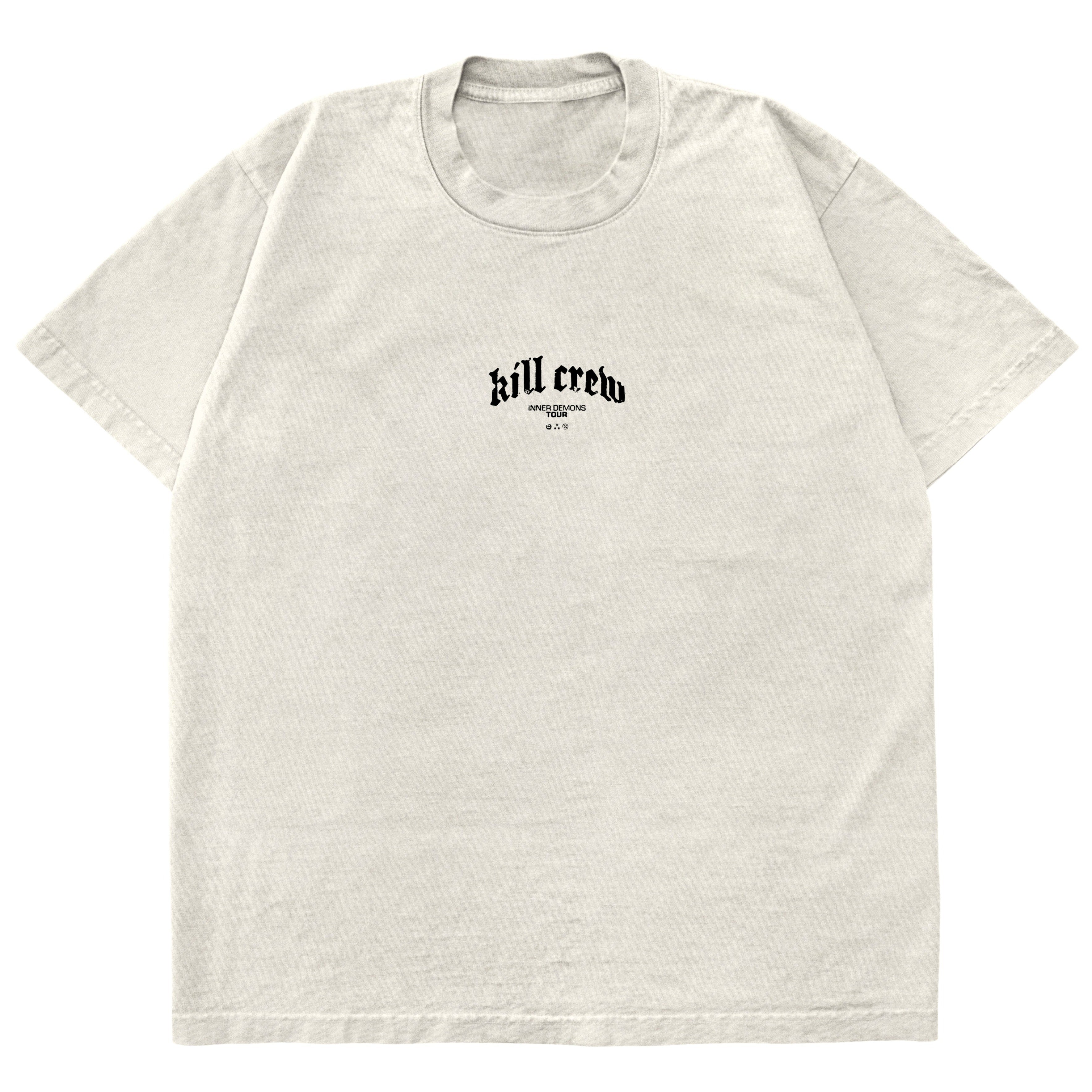 OVERSIZED INNER DEMONS TOUR T-SHIRT - CREAM