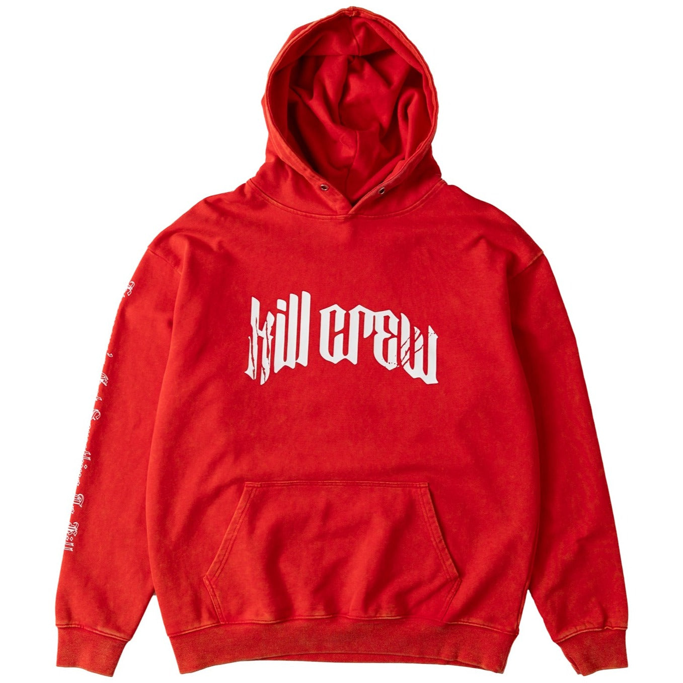 OVERSIZED LUX LONE WOLF HOODIE - RED / WHITE