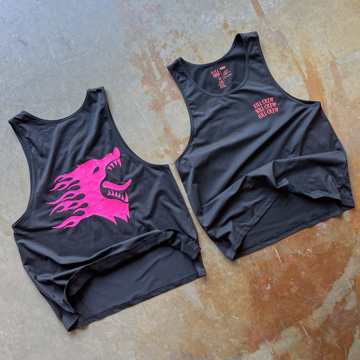 WAR WOLF TANK TOP - BLACK / RED