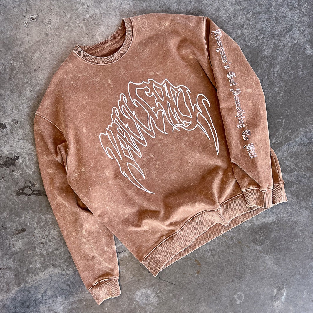 HEAVYWEIGHT LUX CLASSIC CREW NECK - BROWN