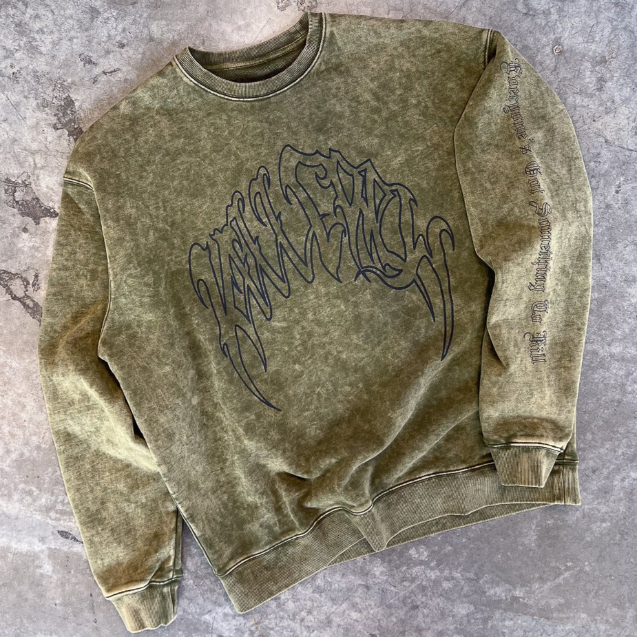 HEAVYWEIGHT LUX CLASSIC CREW NECK - OLIVE