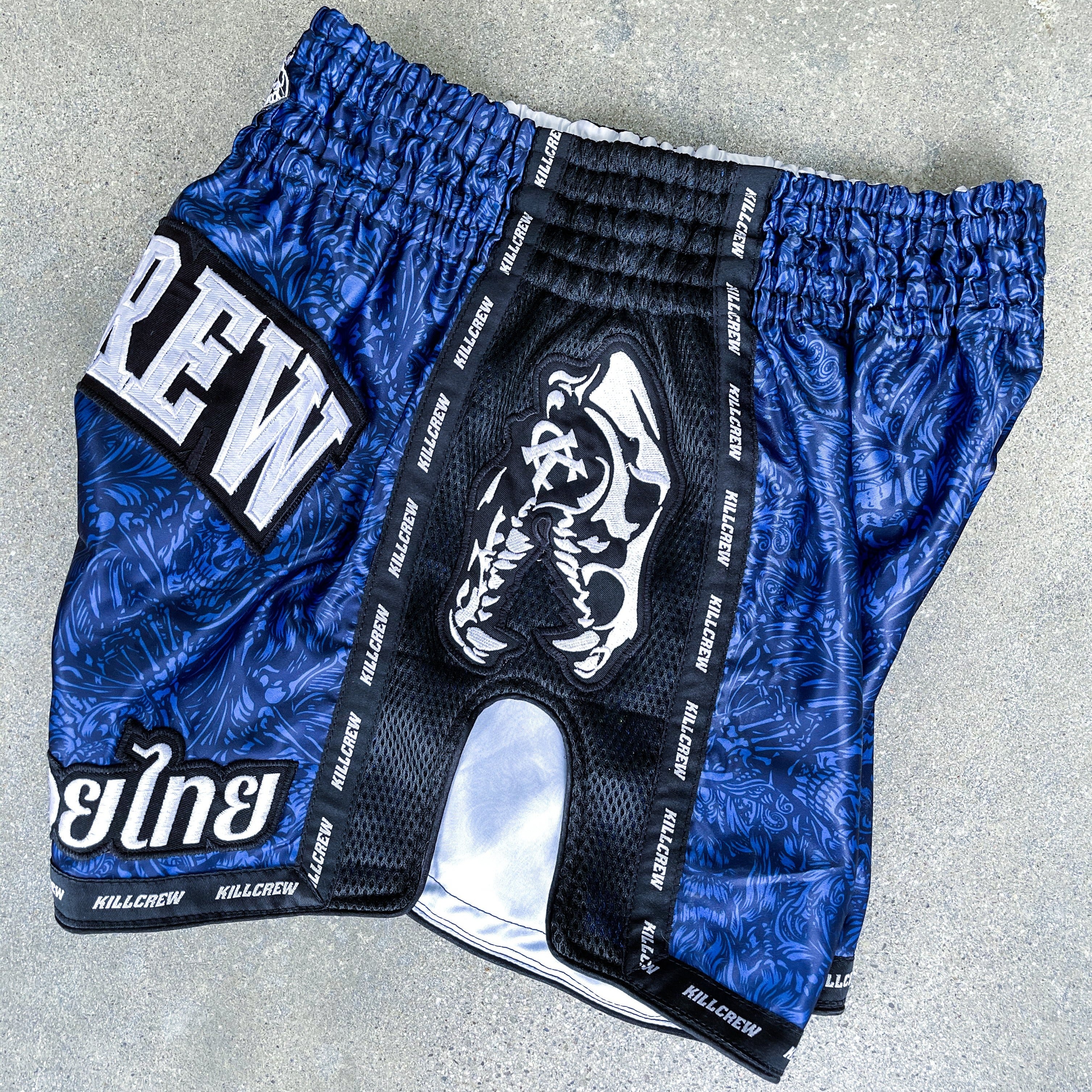 MUAY THAI FIGHT SHORTS - BLUE