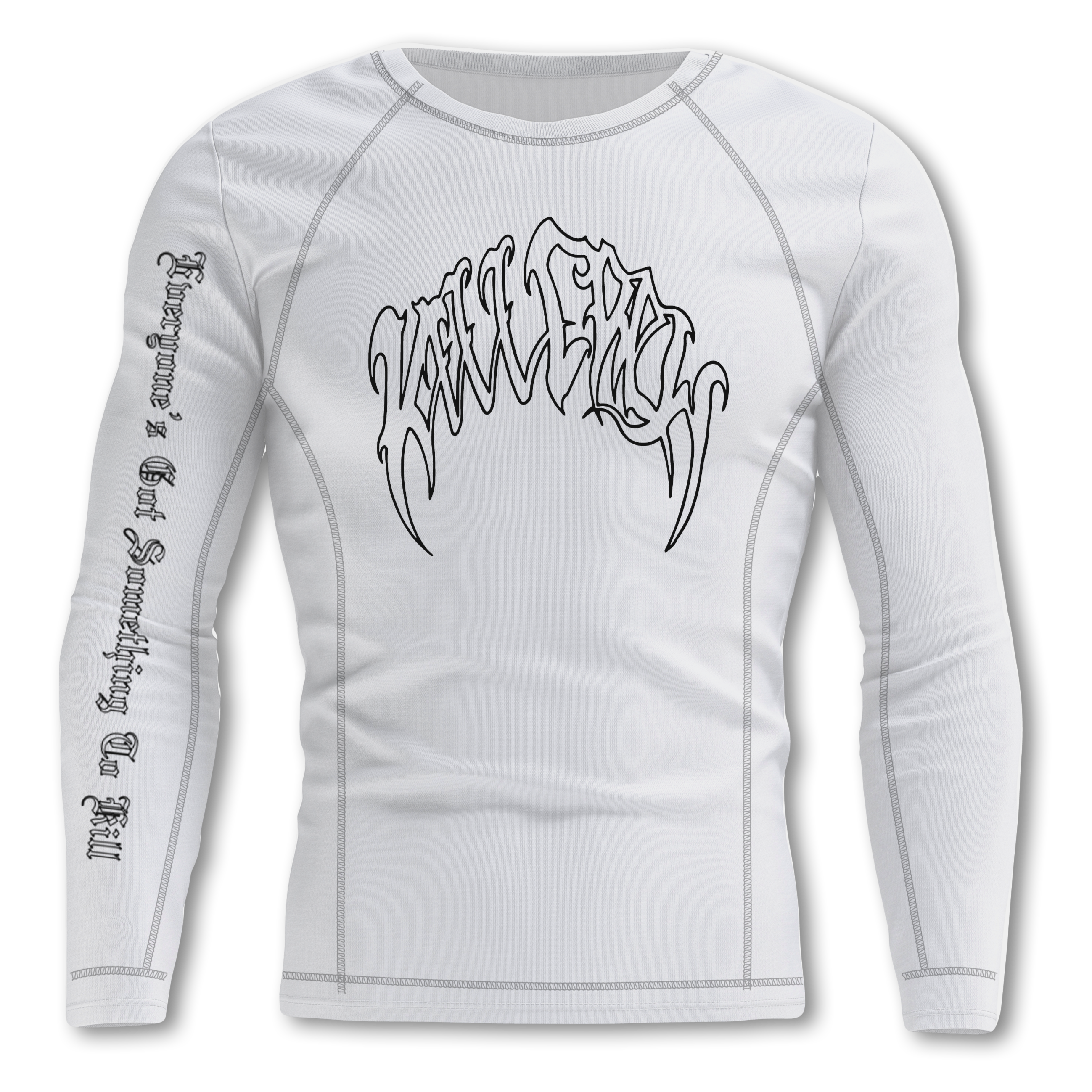 LONE WOLF RASH GUARD - WHITE