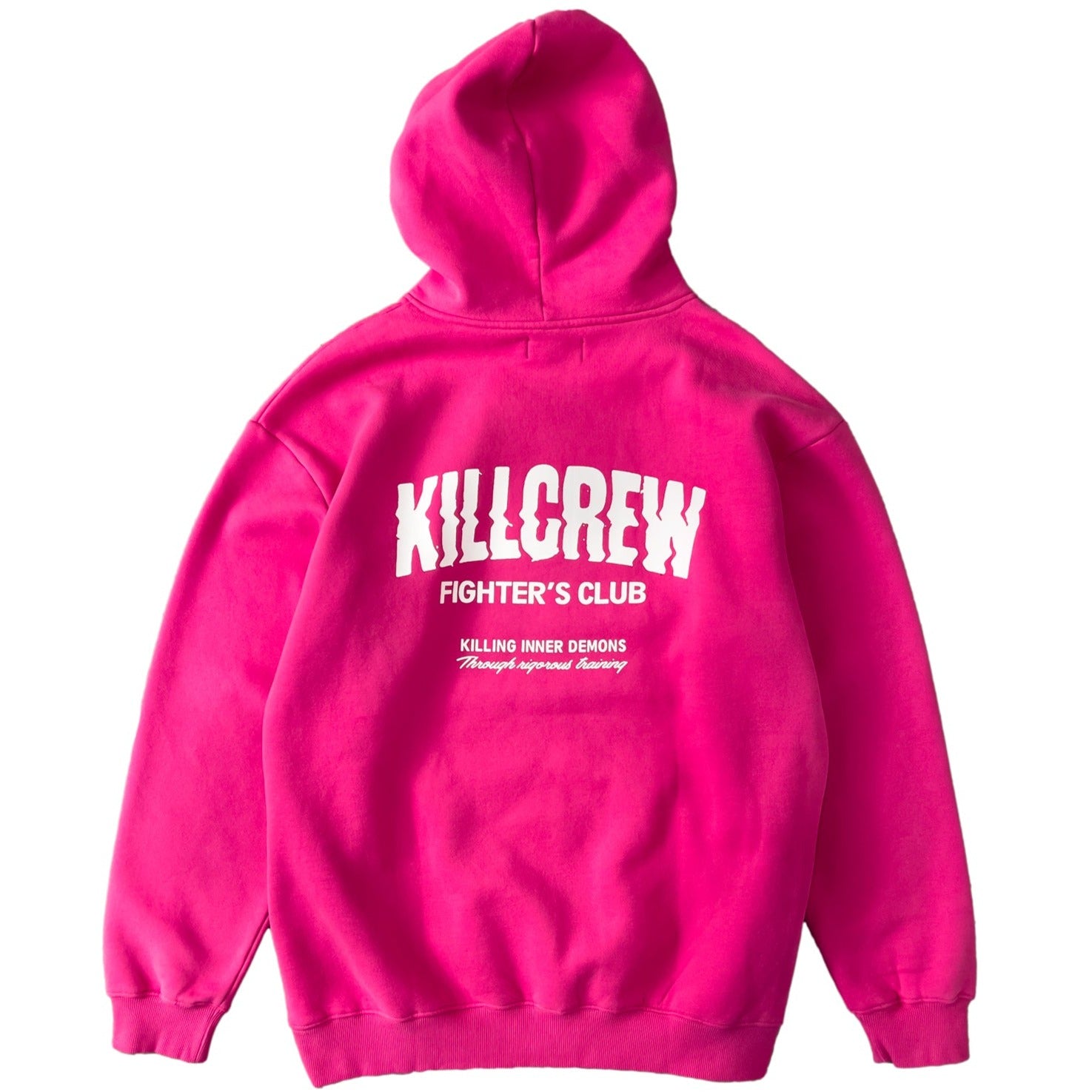 OVERSIZED LUX RIGOROUS TRAINING HOODIE - PINK / WHITE