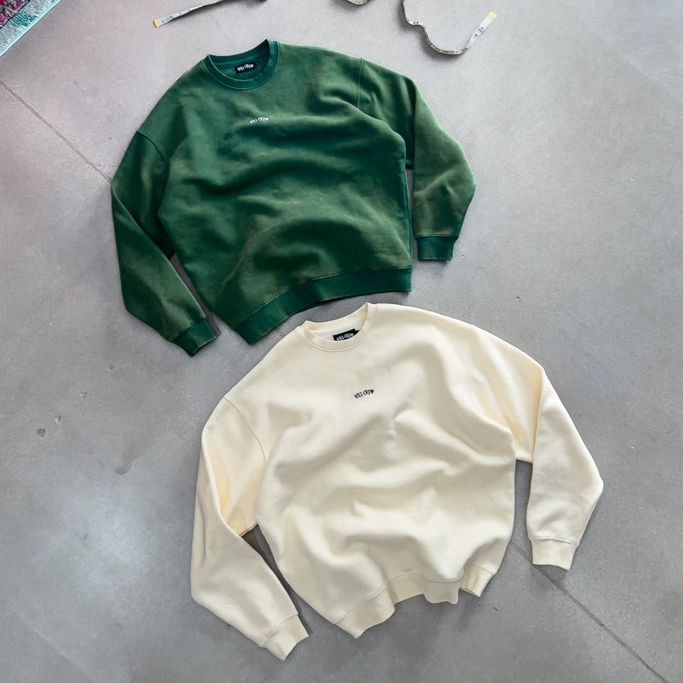 HEAVYWEIGHT LUX SIMPLE CREWNECK - CREAM