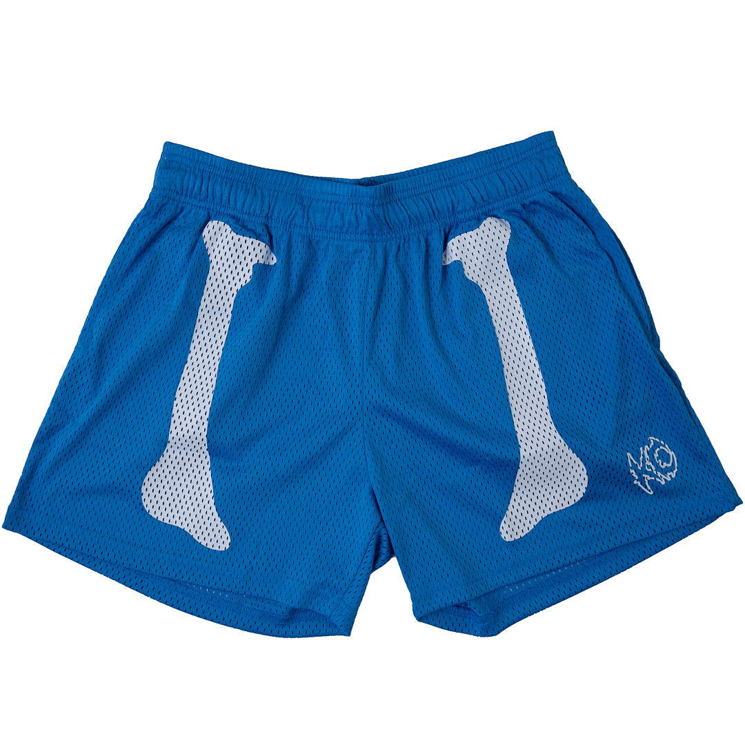 BONE DRY VENTED MESH SHORTS - BLUE / WHITE