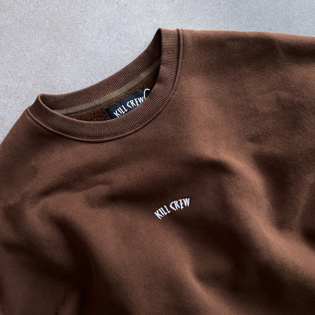 HEAVYWEIGHT LUX SIMPLE CREWNECK - BROWN