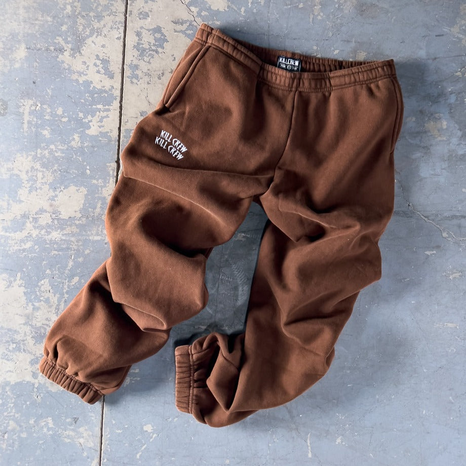 HEAVYWEIGHT LUX SIMPLE SWEATPANTS - BROWN