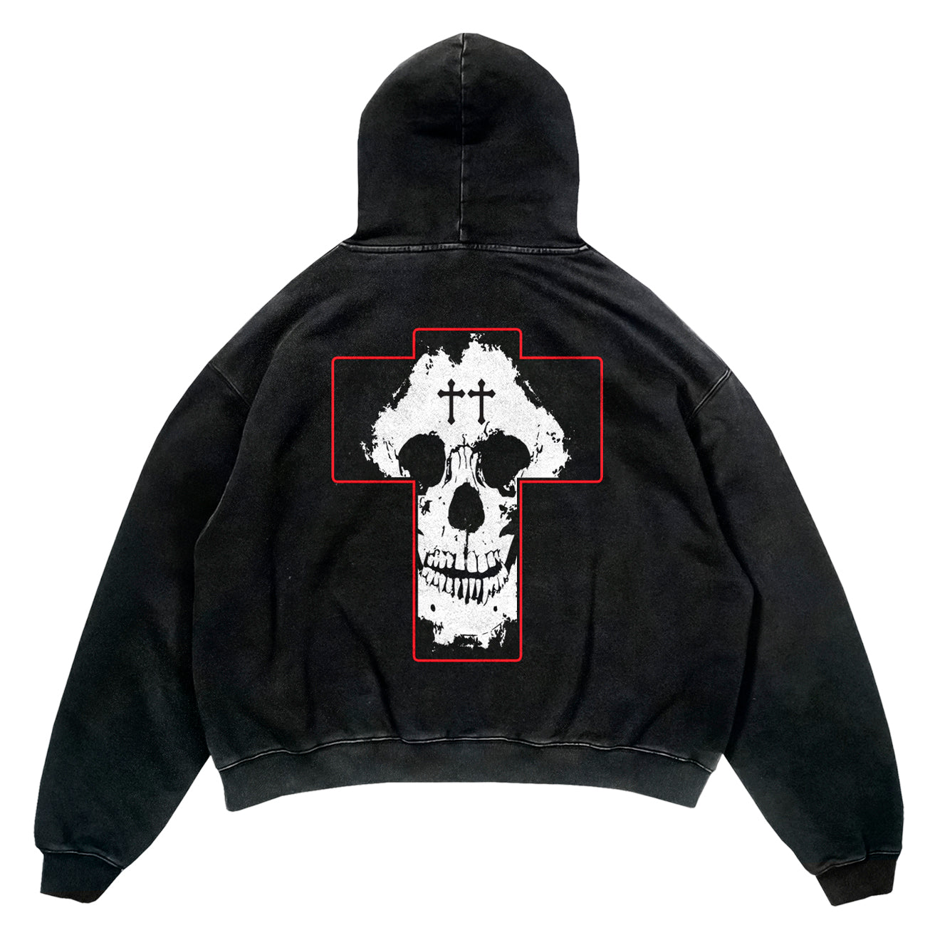 OVERSIZED LUX MISFIT HOODIE - BLACK