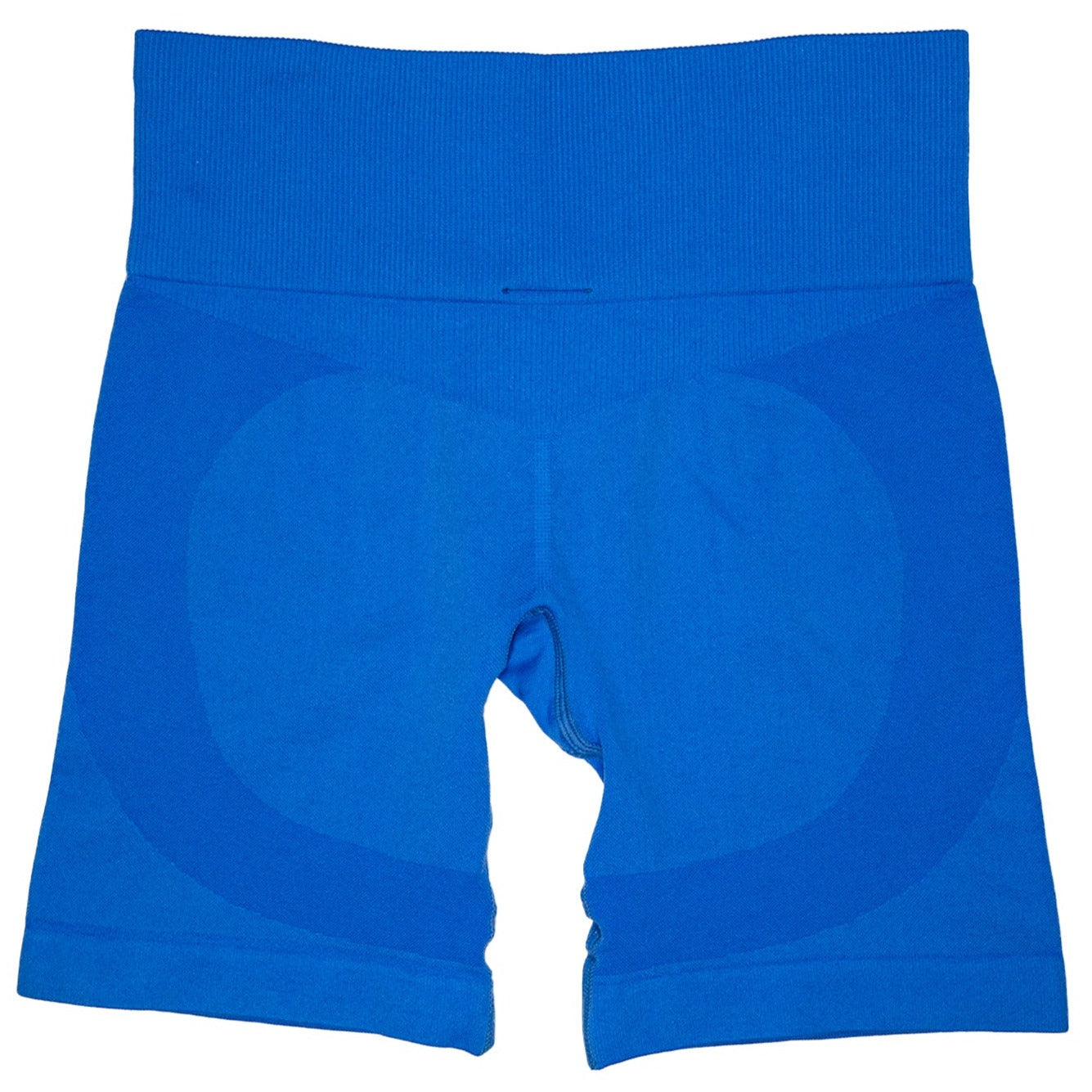 SEAMLESS FLAMES BIKER SHORTS - BLUE / WHITE