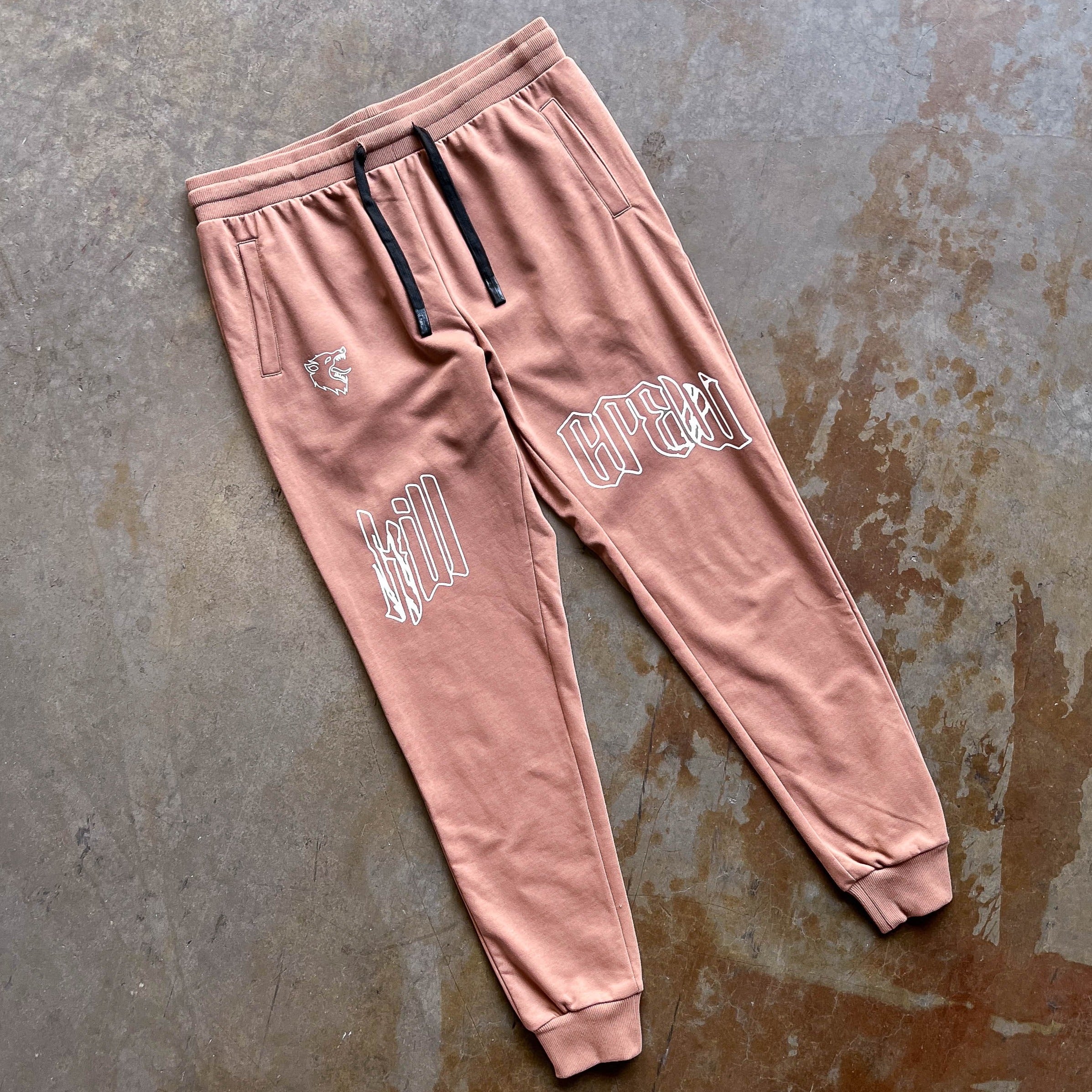 SCAR JOGGERS - BROWN / WHITE