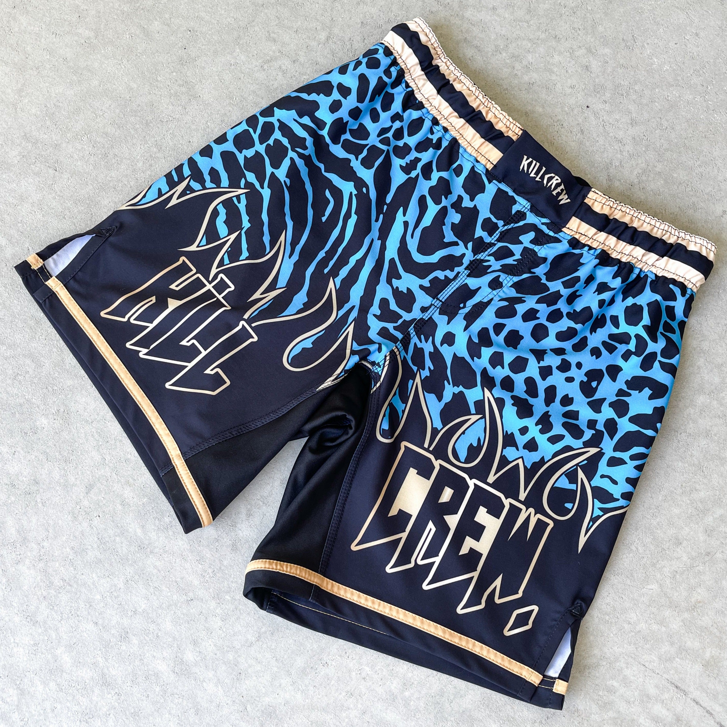 BSEM FIGHT SHORTS (RELAXED CUT) - BLUE / GOLD