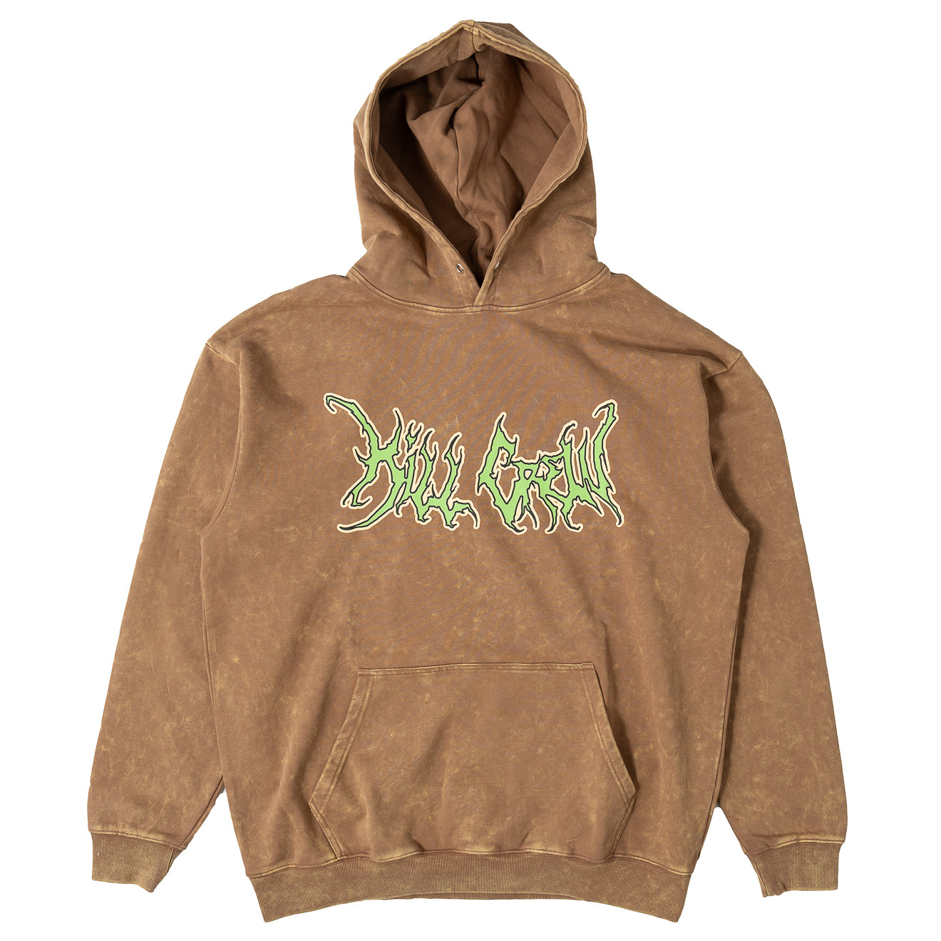 OVERSIZED LUX WOLF HOODIE - BROWN / GREEN