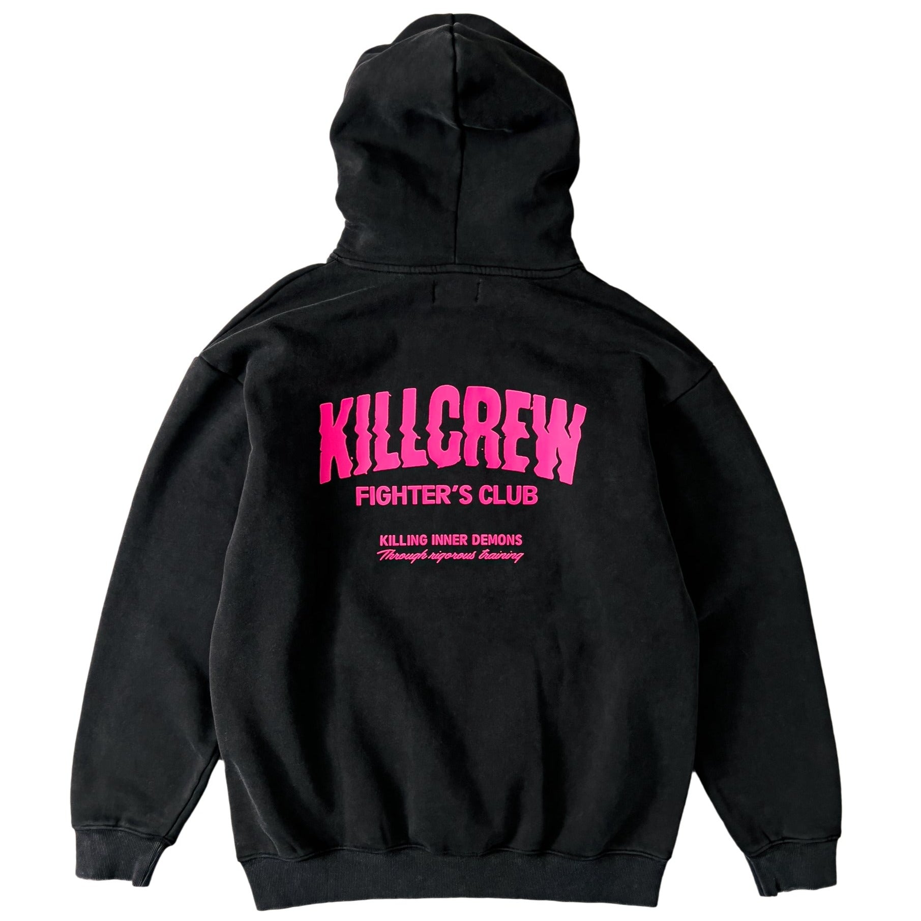 OVERSIZED LUX RIGOROUS TRAINING HOODIE - BLACK / PINK