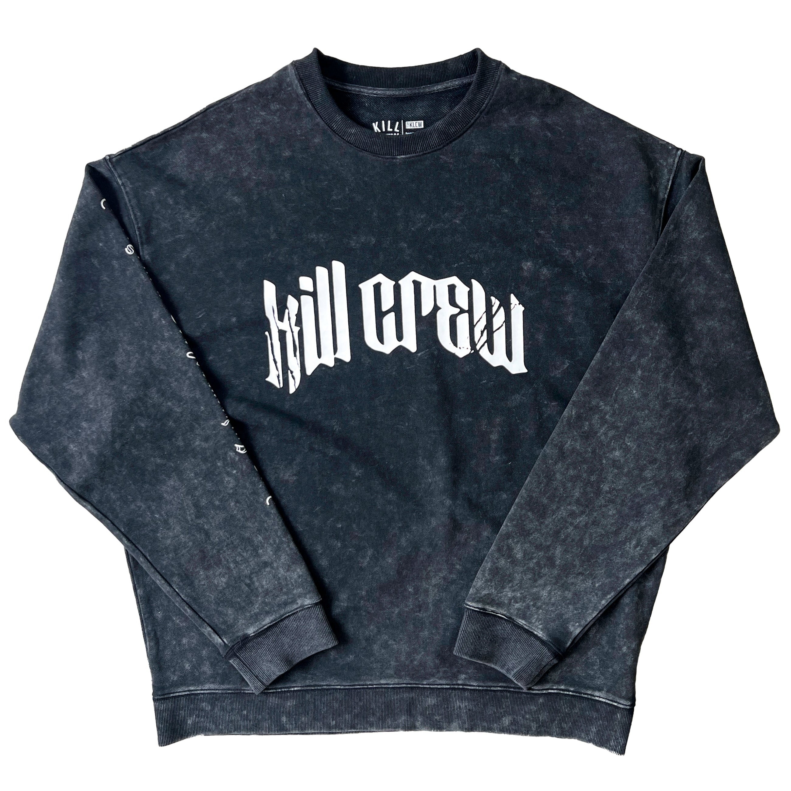 HEAVYWEIGHT LUX LONE WOLF CREW NECK - BLACK / WHITE