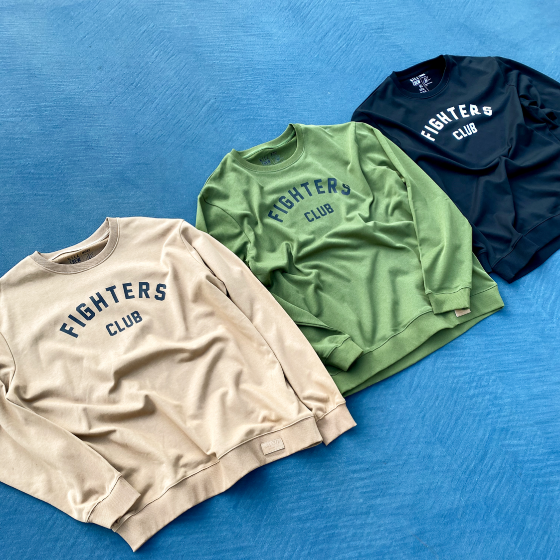 FIGHTER'S CLUB CREW NECK - SAND