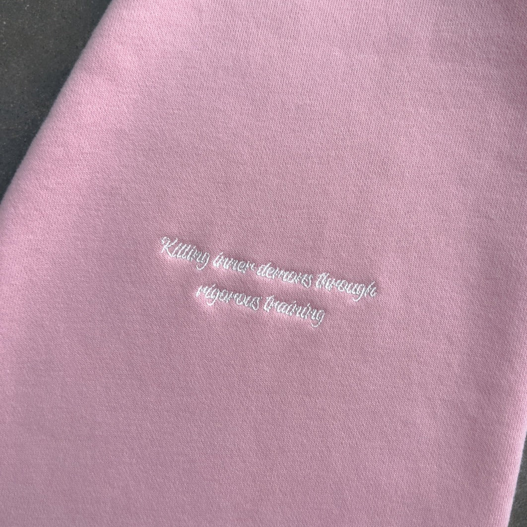 OVERSIZED LUX SCRIPT HOODIE - ROS / WHITE