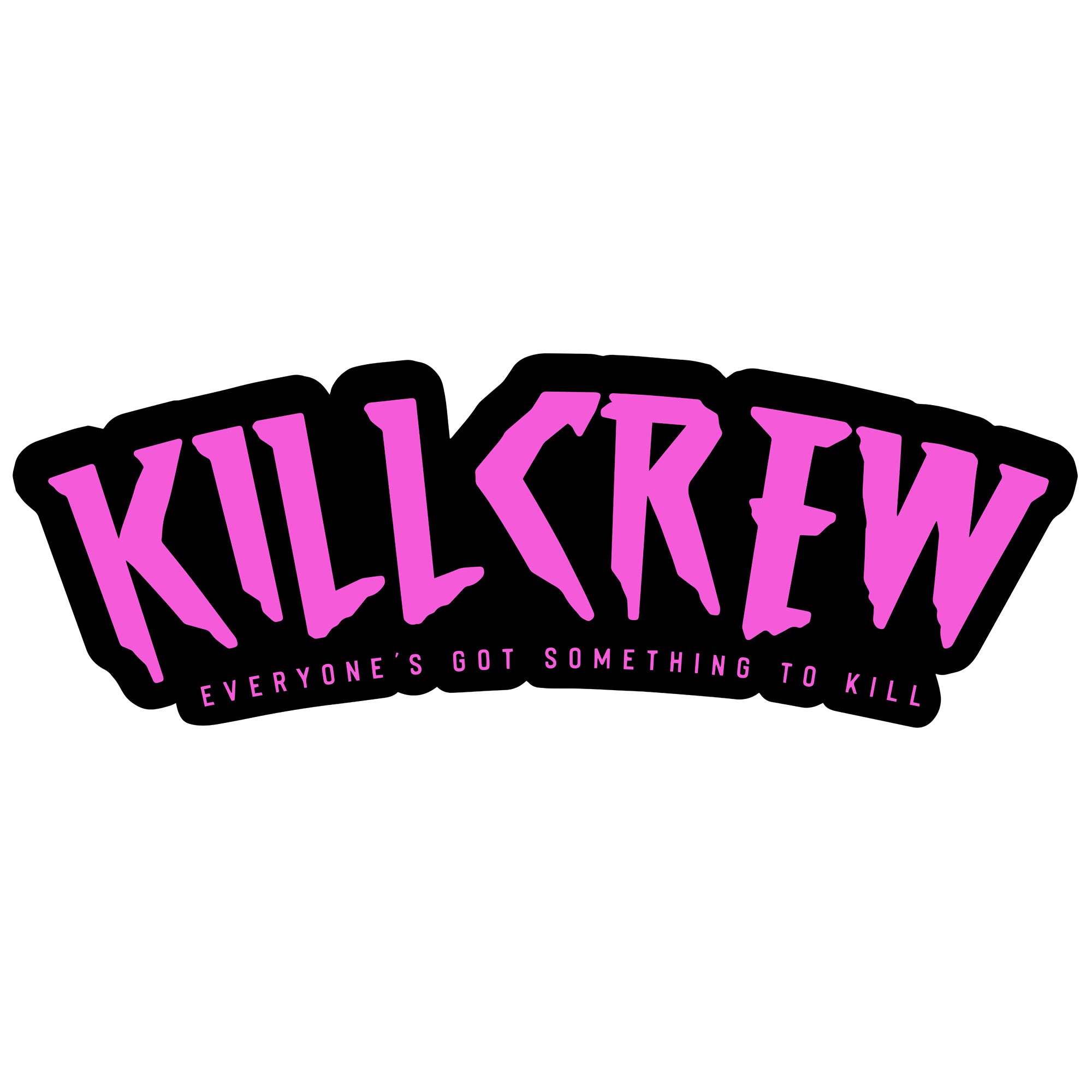 KILL CREW STICKER - BLACK / PINK