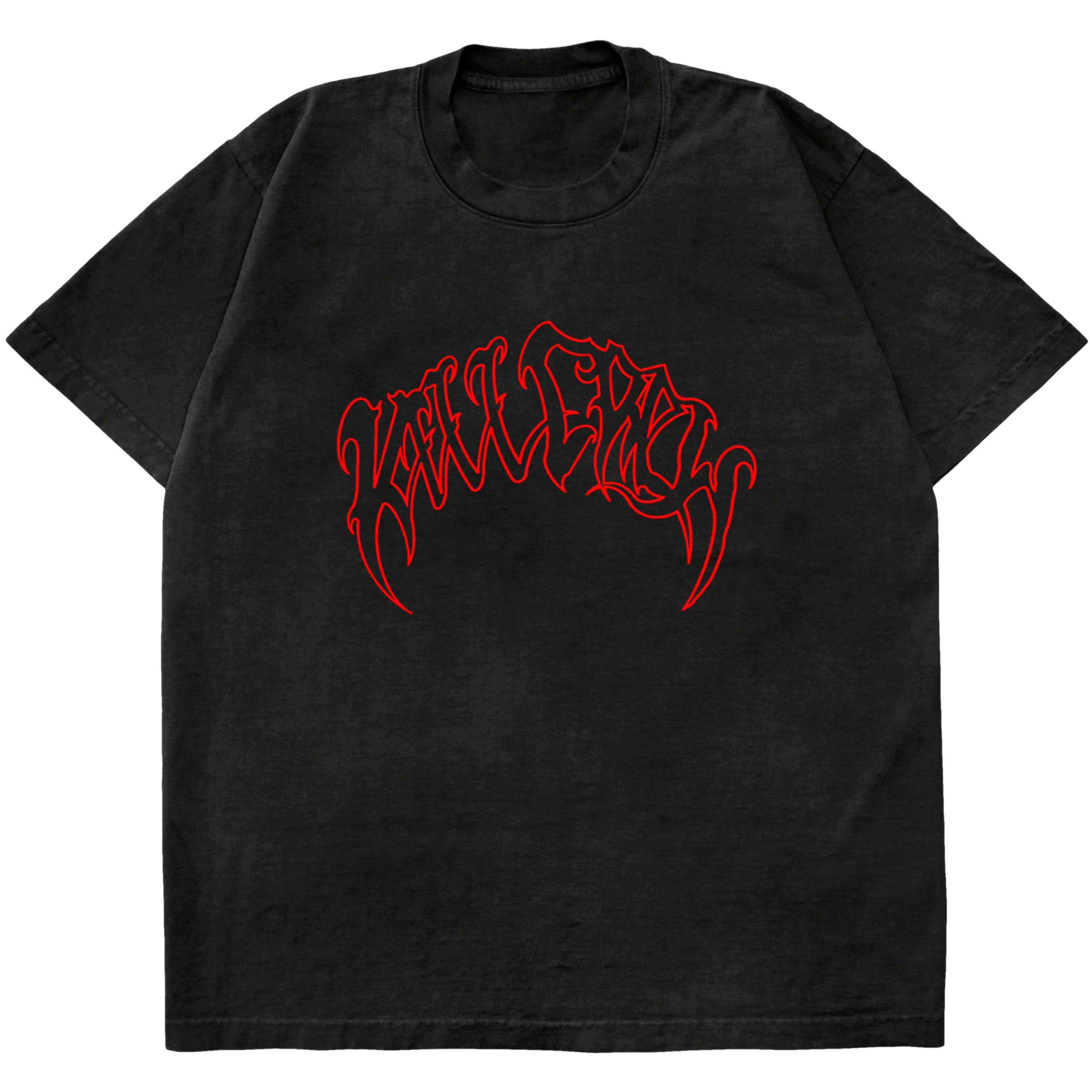 OVERSIZED CLASSIC T-SHIRT - BLACK / RED