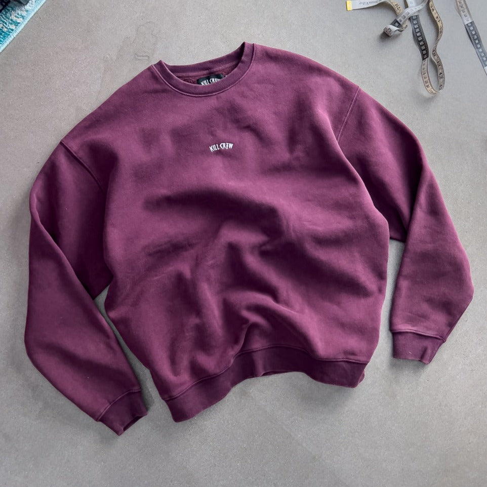 HEAVYWEIGHT LUX SIMPLE CREWNECK - BURGUNDY