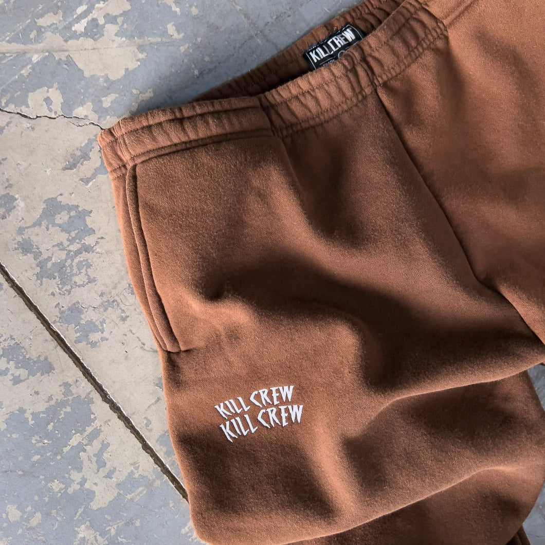 HEAVYWEIGHT LUX SIMPLE SWEATPANTS - BROWN