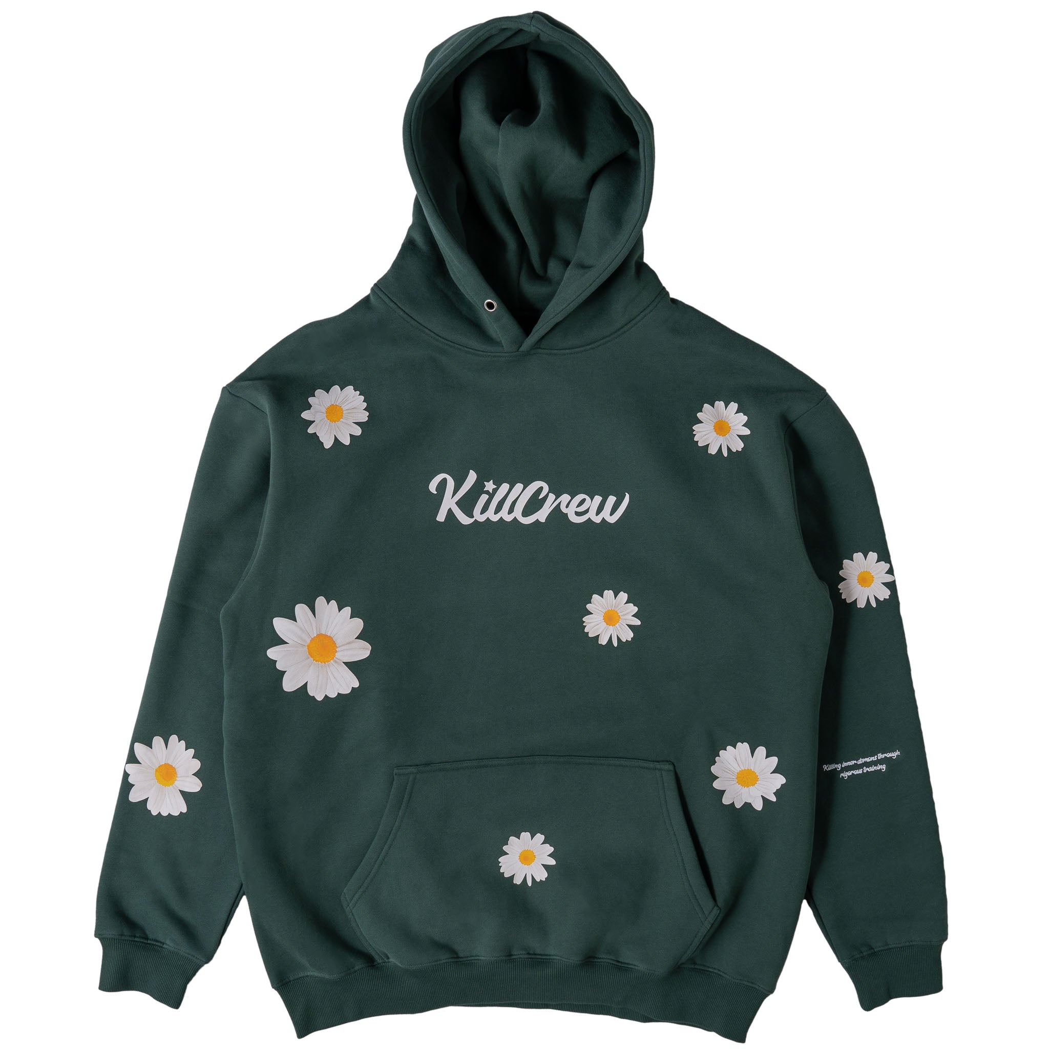 OVERSIZED LUX DAISY HOODIE - GREEN