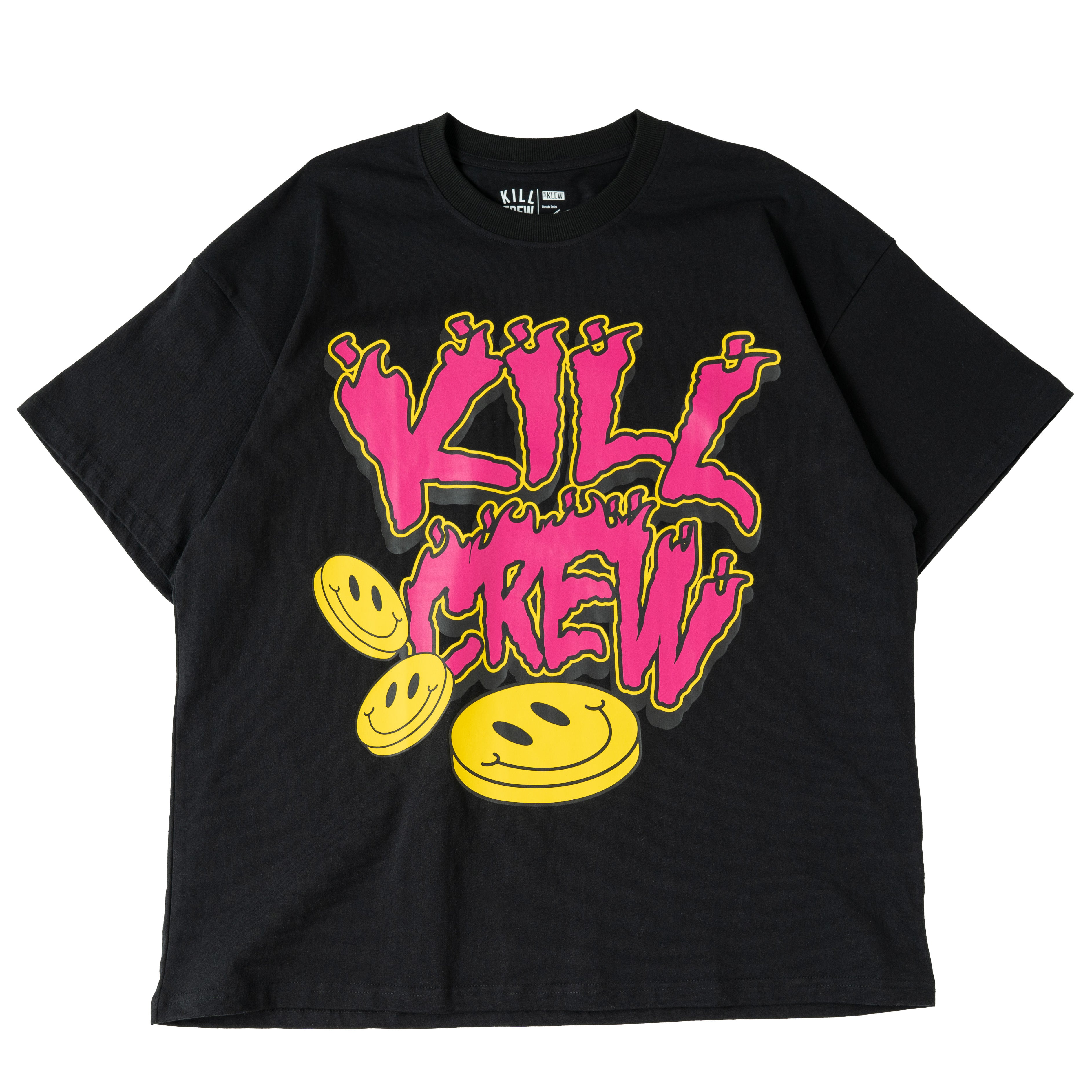 OVERSIZED HAPPY PILLS T-SHIRT - BLACK