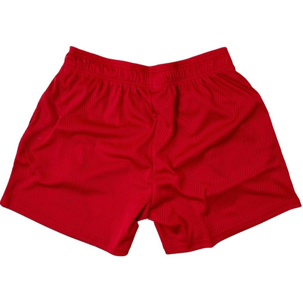 BONE DRY VENTED MESH SHORTS - RED / WHITE