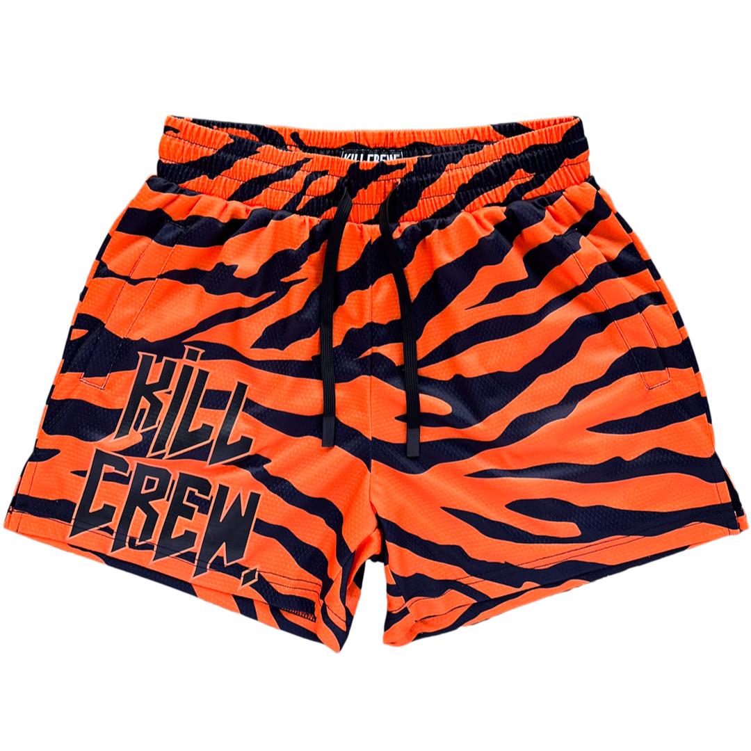 MUAY THAI SHORTS (MID THIGH CUT) - TIGER