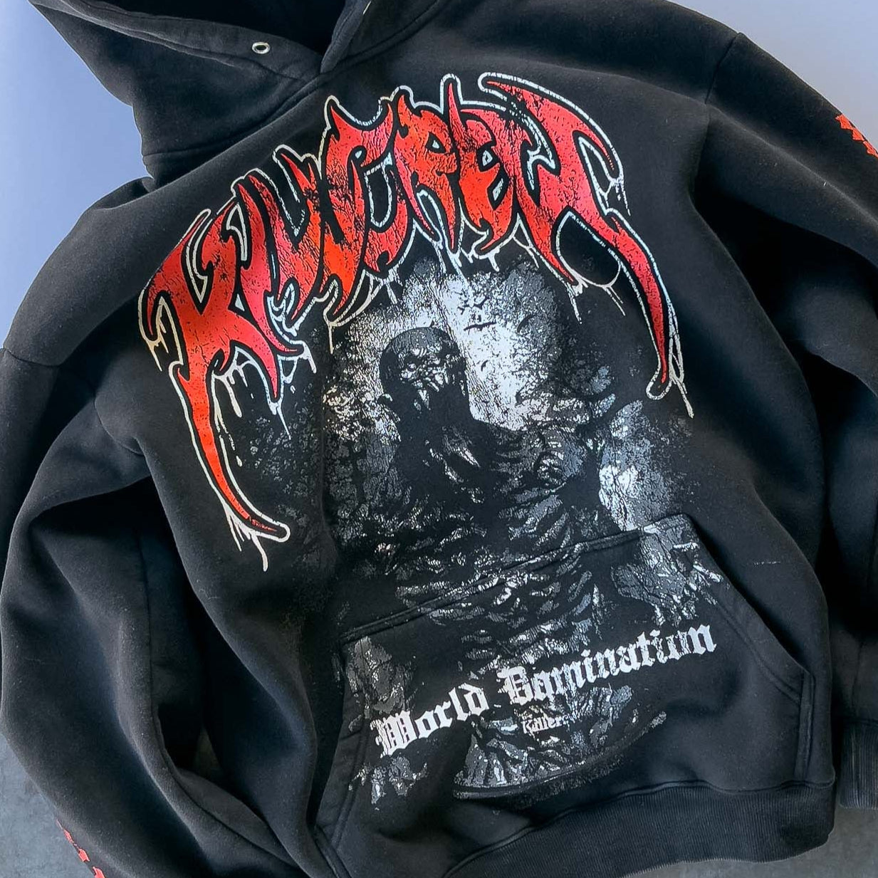 OVERSIZED LUX GHOUL HOODIE - BLACK