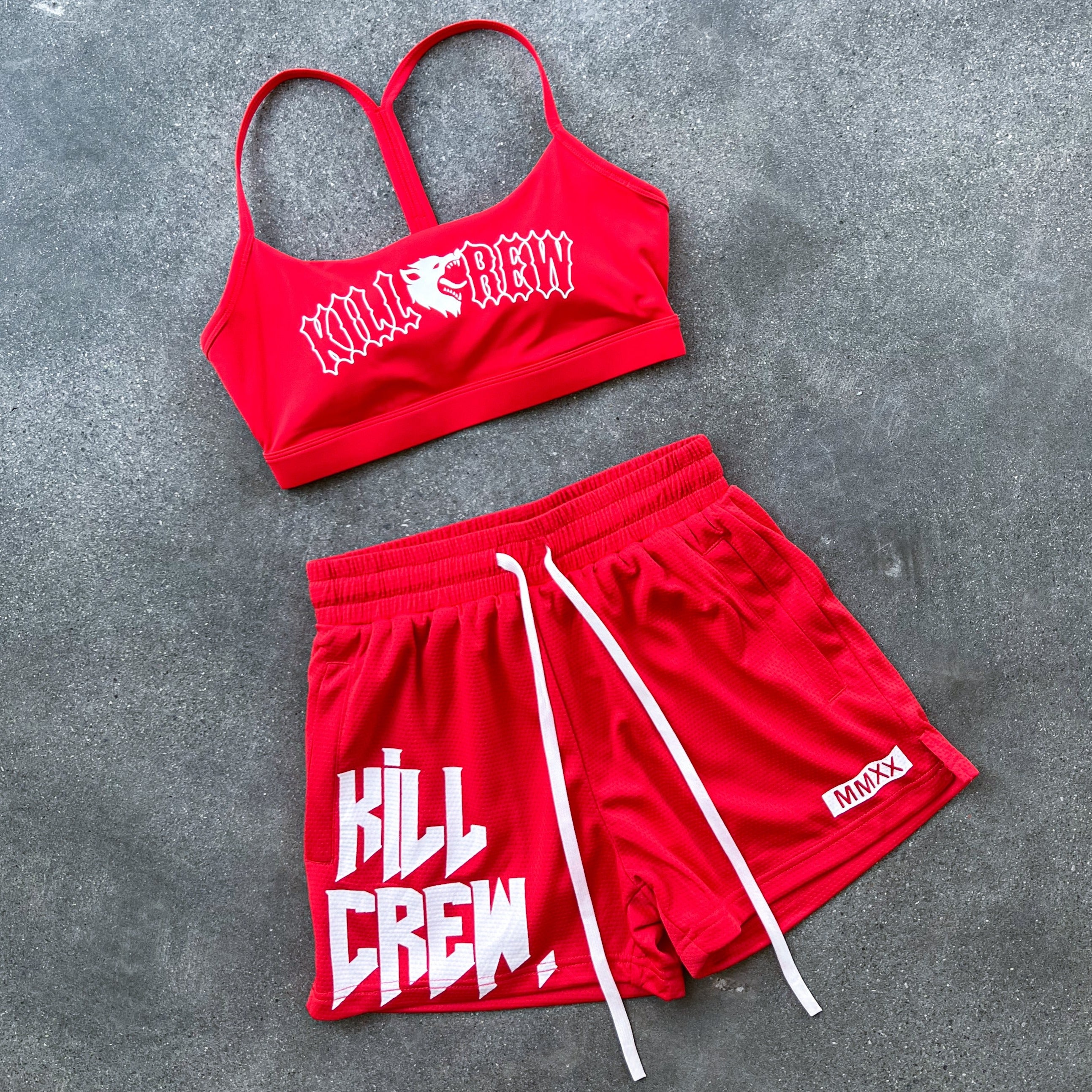 CLASSIC SPORTS BRA - RED / WHITE