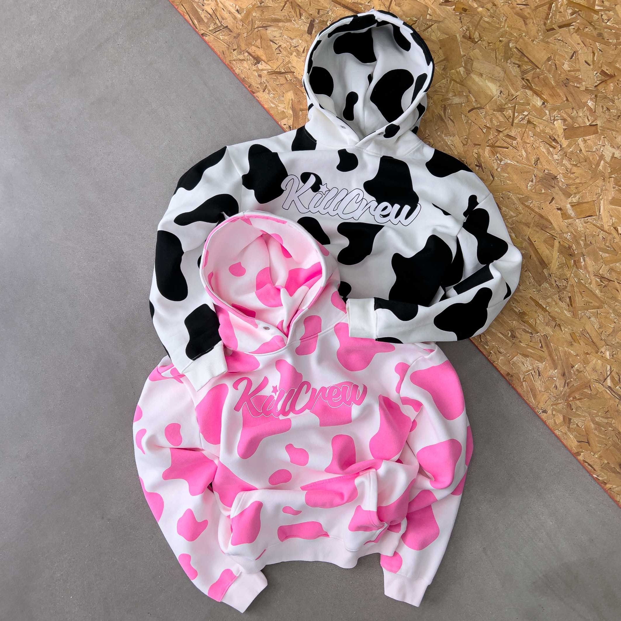 OVERSIZED LUX MOO MOO HOODIE - PINK