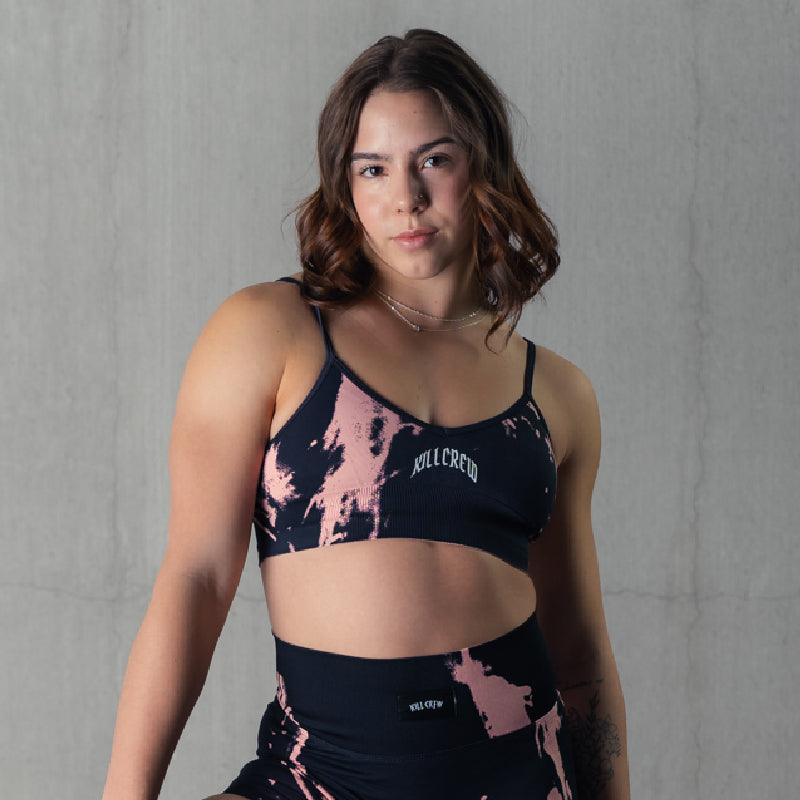 SPLATTER SPORTS BRA - BLACK / ROS