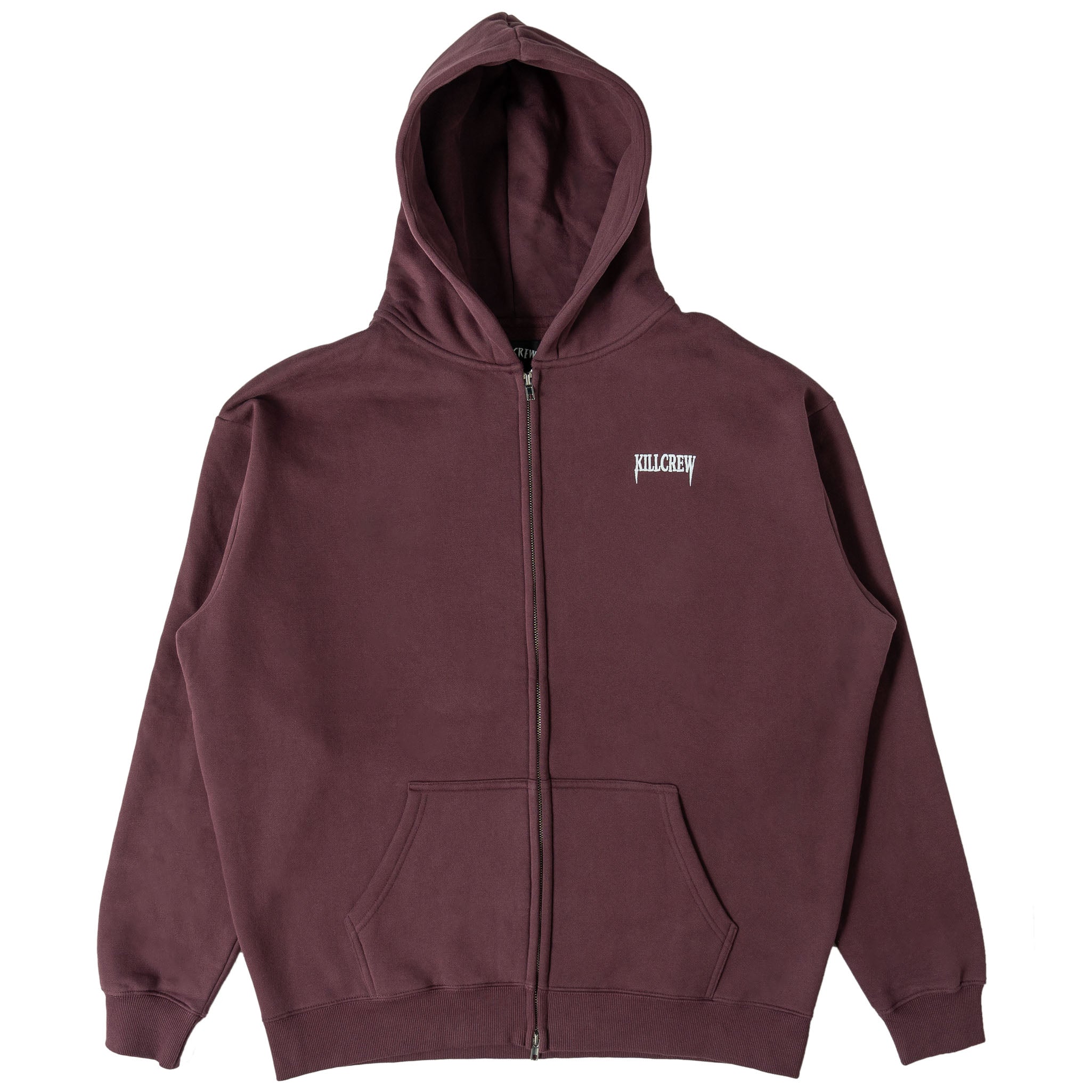 OVERSIZED LUX SIMPLE ZIP UP - BURGUNDY