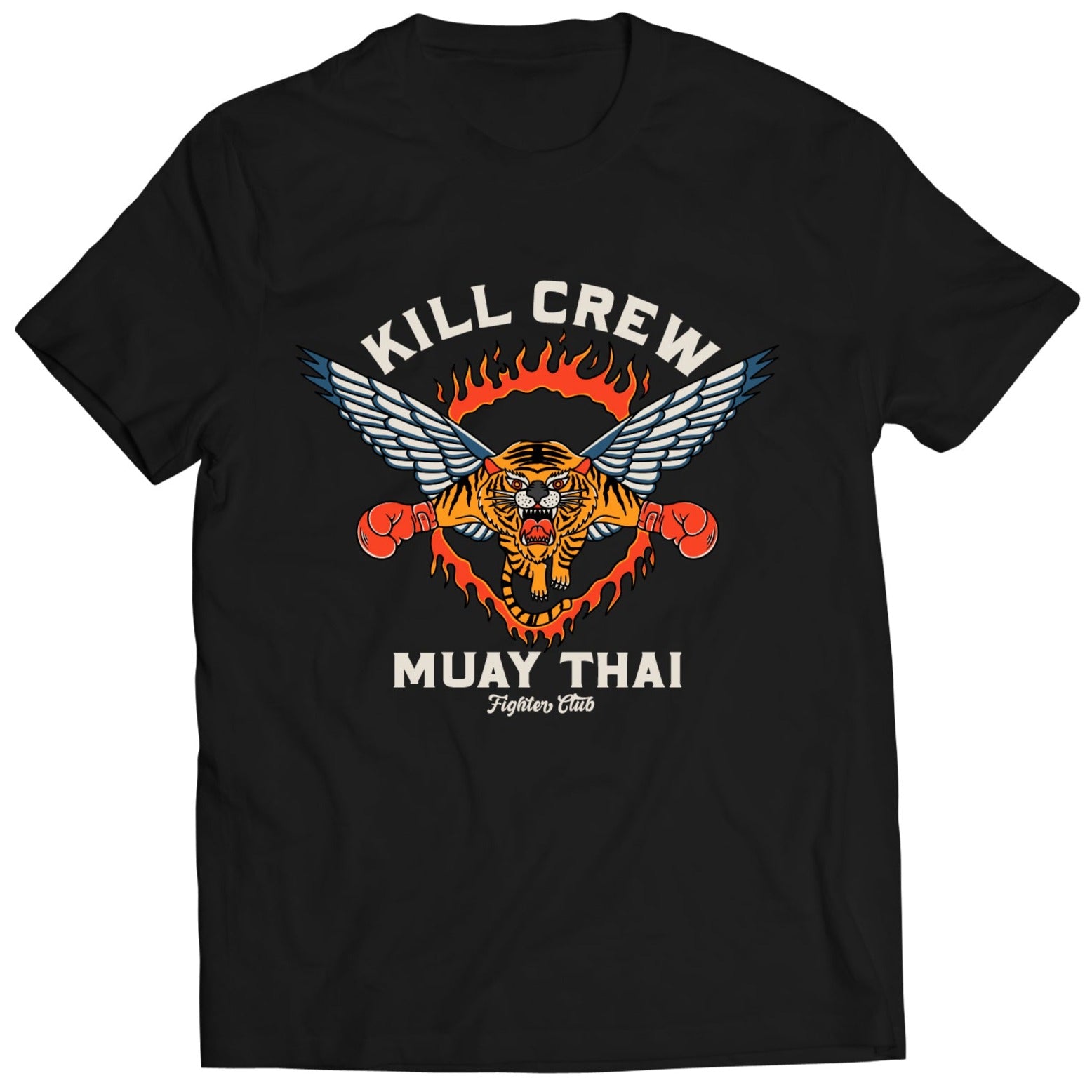 MUAY THAI FLYING TIGER T-SHIRT - BLACK