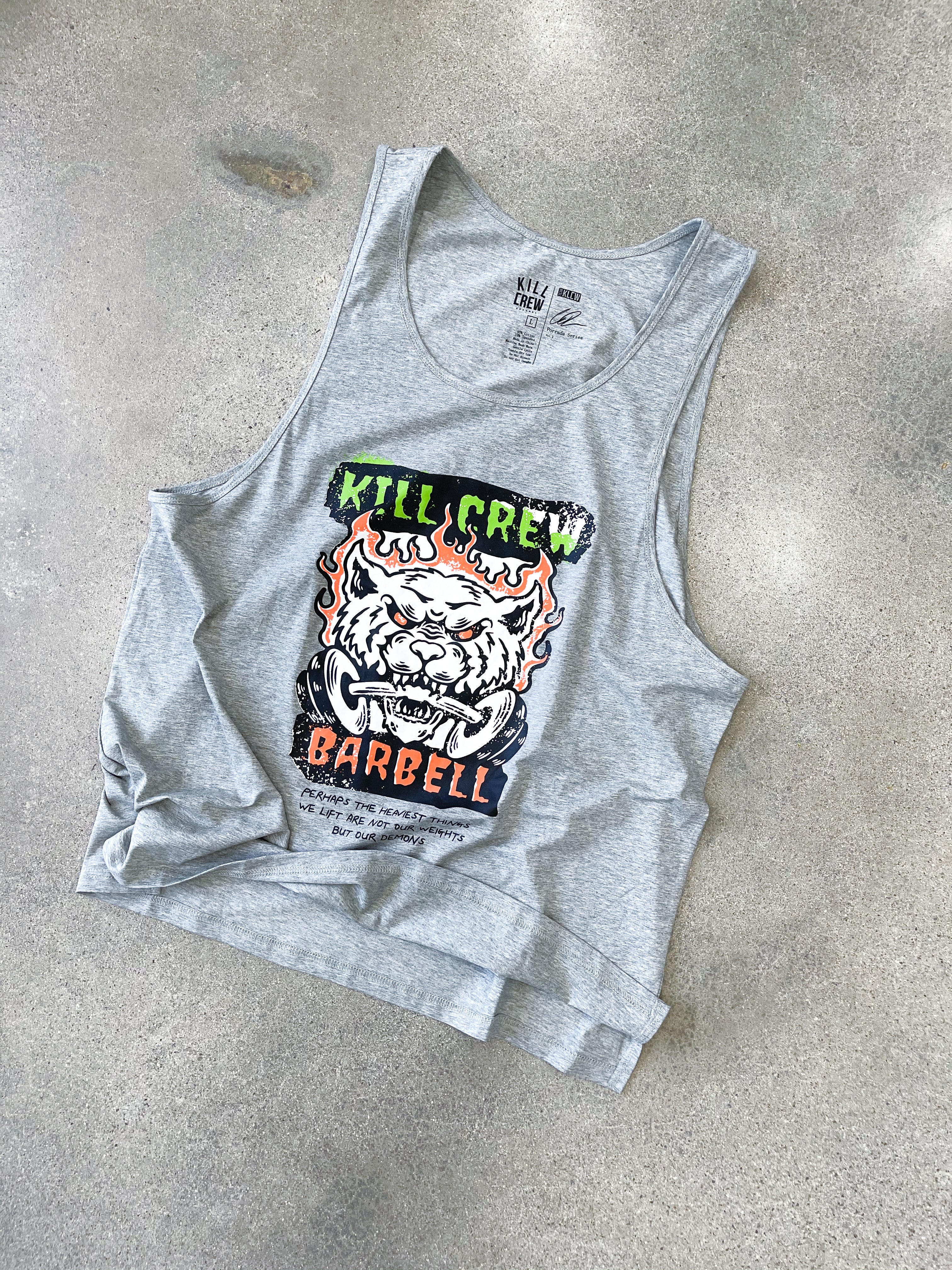 KILL CREW BARBELL TANK TOP - GREY