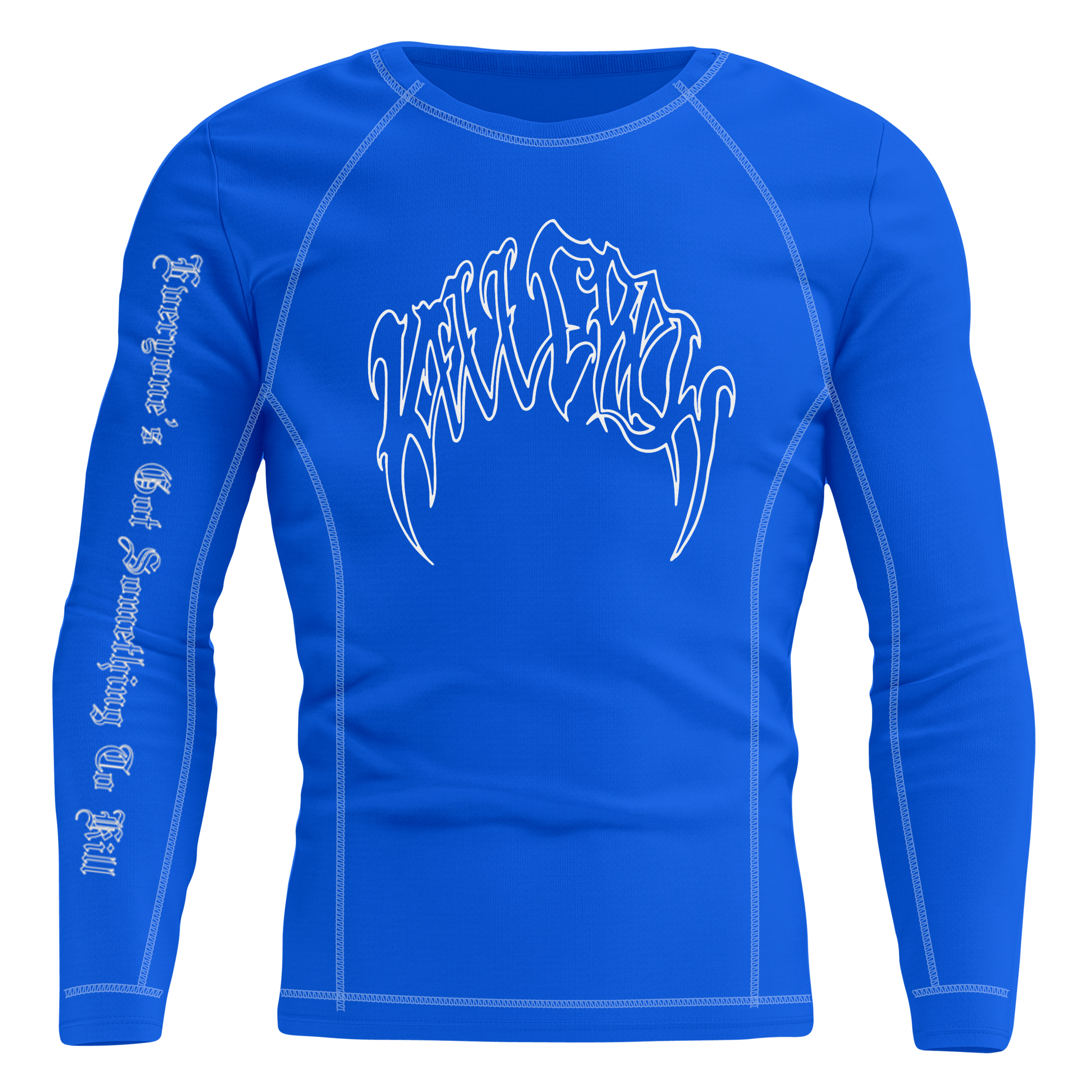 LONE WOLF RASH GUARD - BLUE