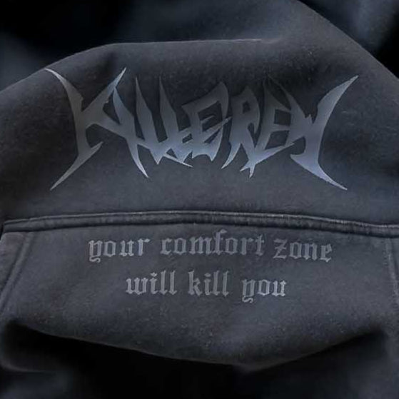 OVERSIZED LUX COMFORT ZONE HOODIE - BLACKOUT