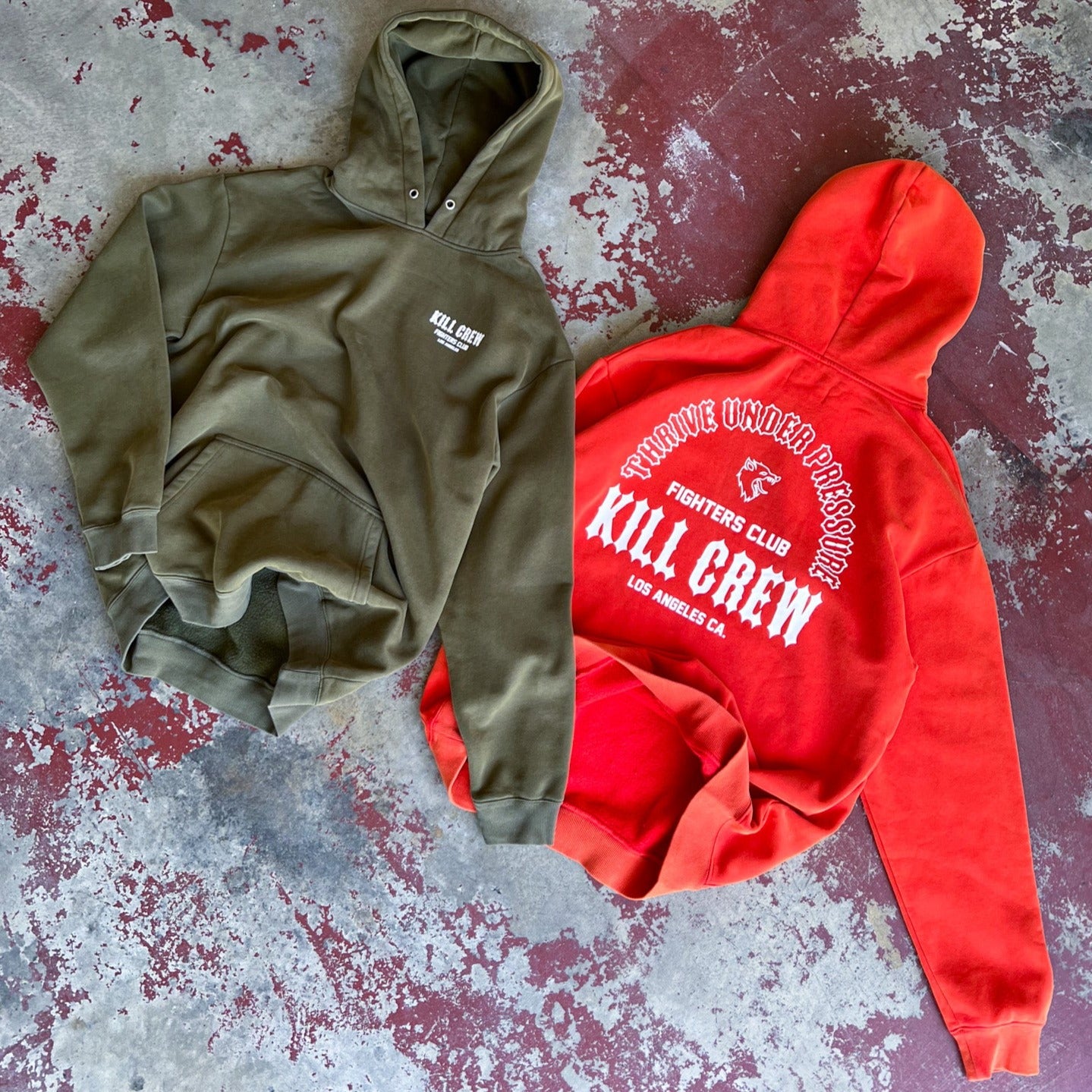 OVERSIZED LUX THRIVE UNDER PRESSURE HOODIE - RED