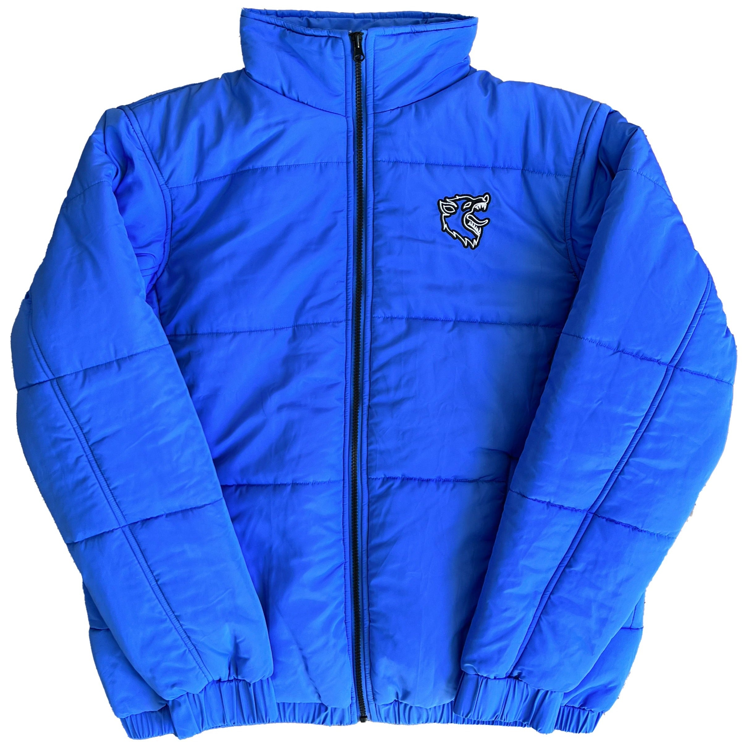 WOLF PUFFER JACKET - BLUE / WHITE