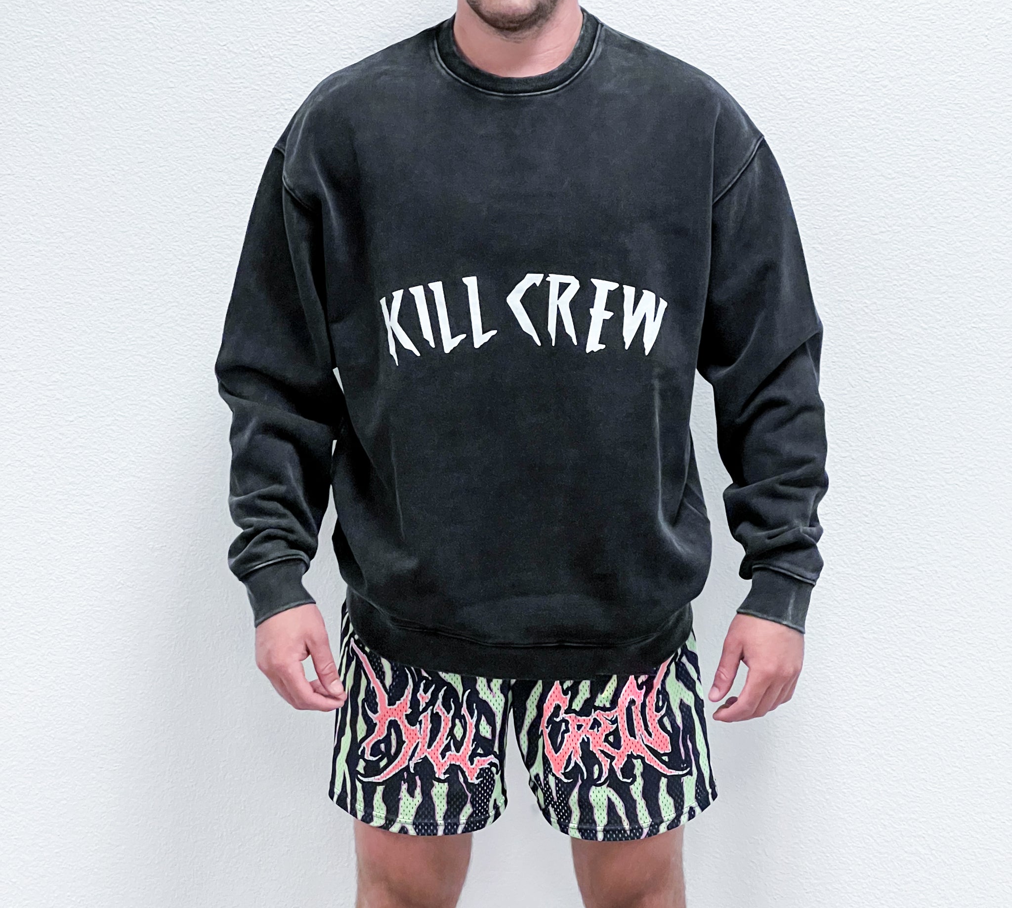 HEAVYWEIGHT LUX KILL CREW CREW NECK - BLACK