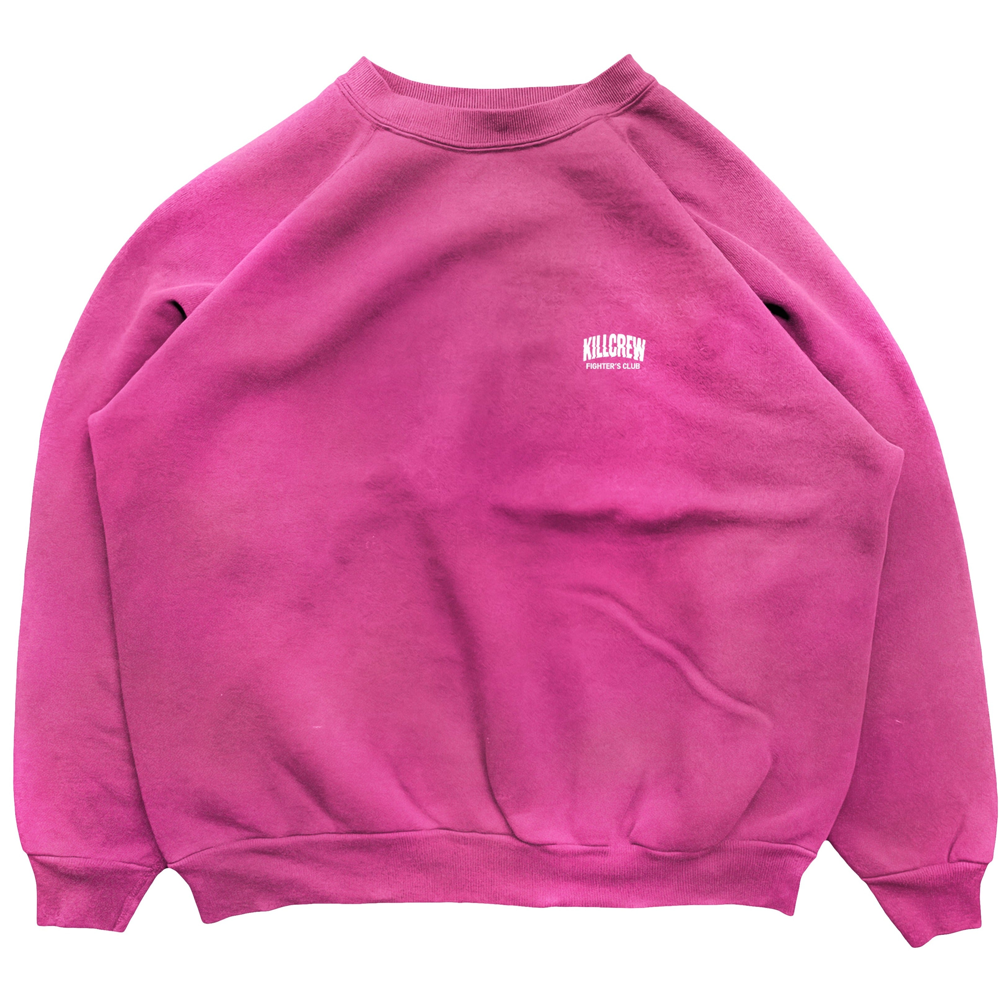 OVERSIZED LUX RIGOROUS TRAINING CREW NECK - PINK / WHITE