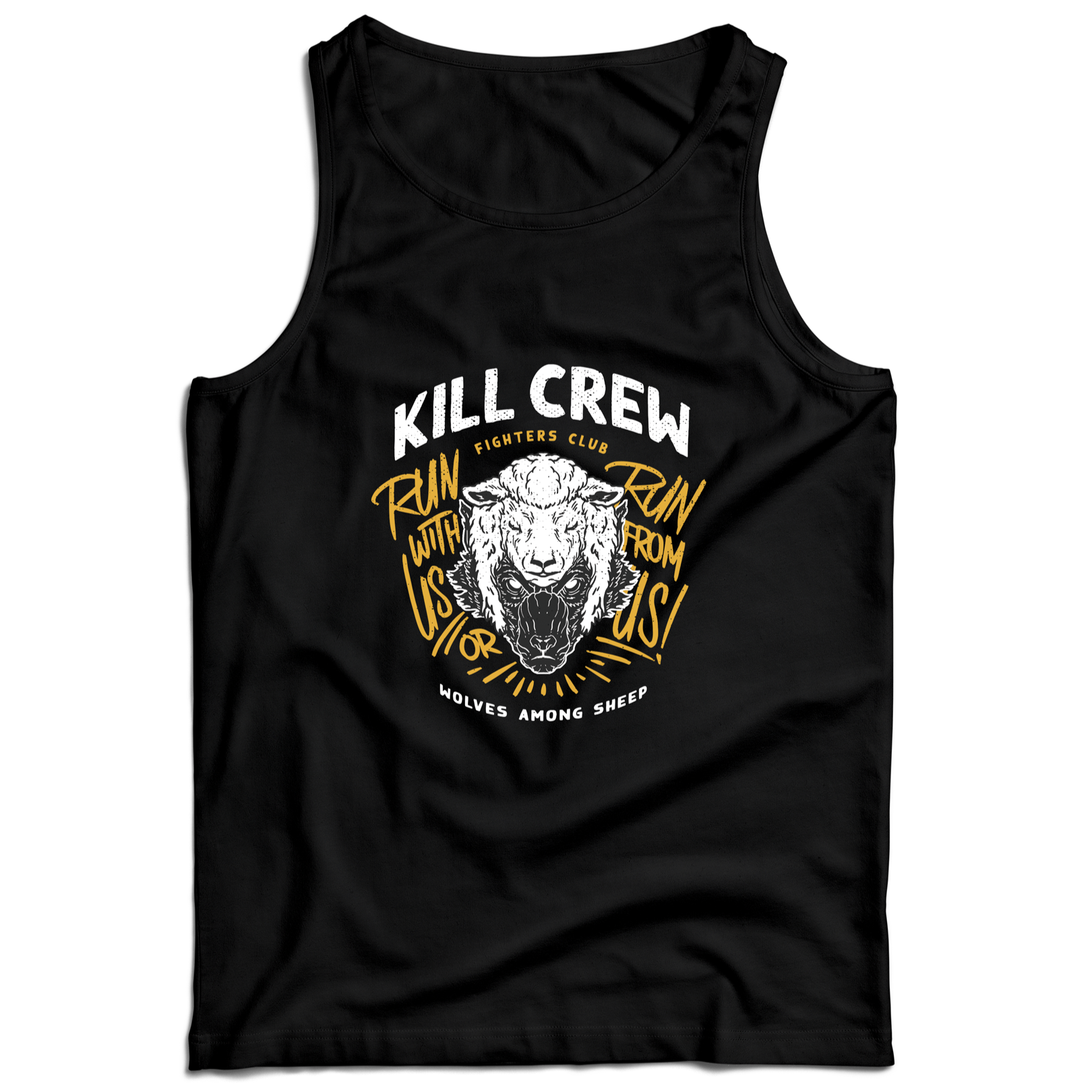 RUN FROM US TANK TOP - BLACK