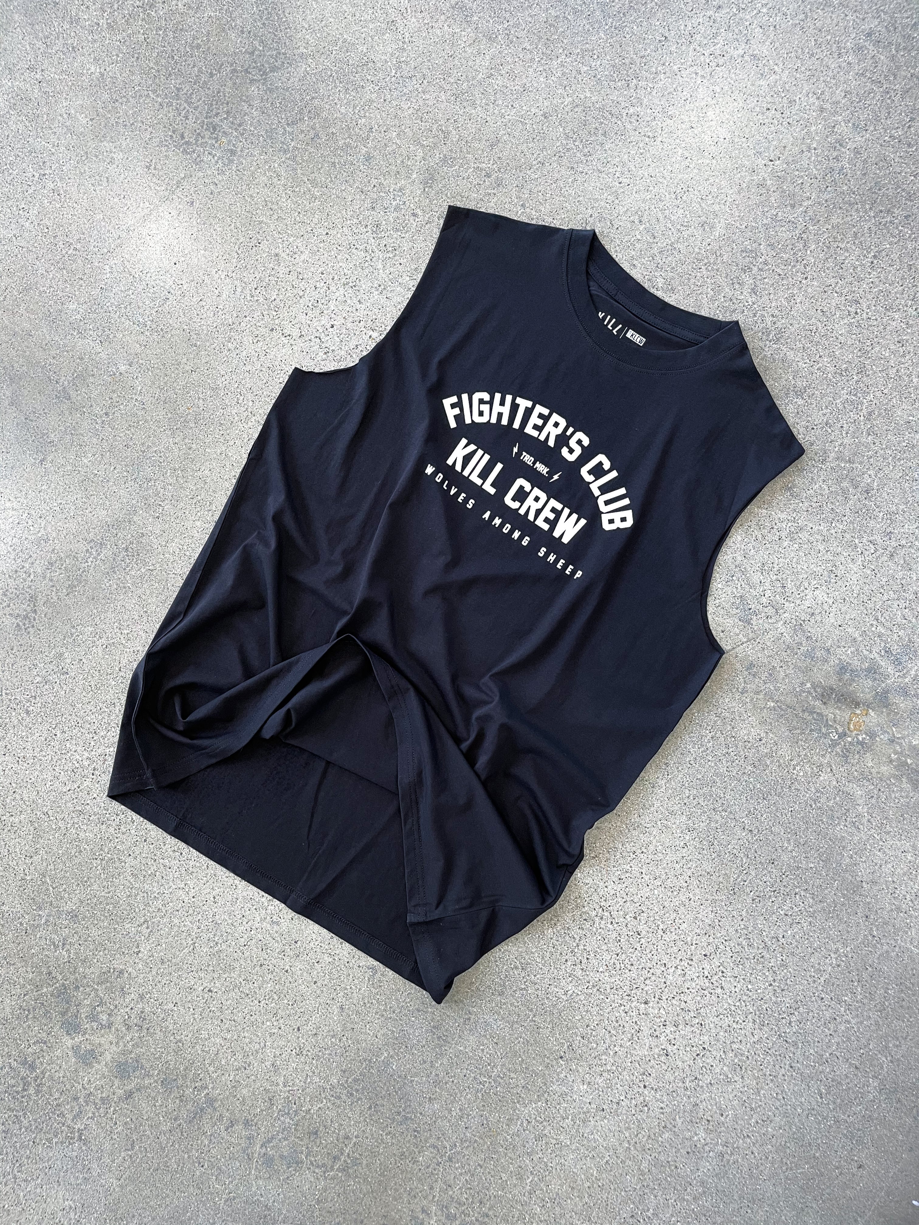 FIGHTERS CLUB CUTOFF - BLACK