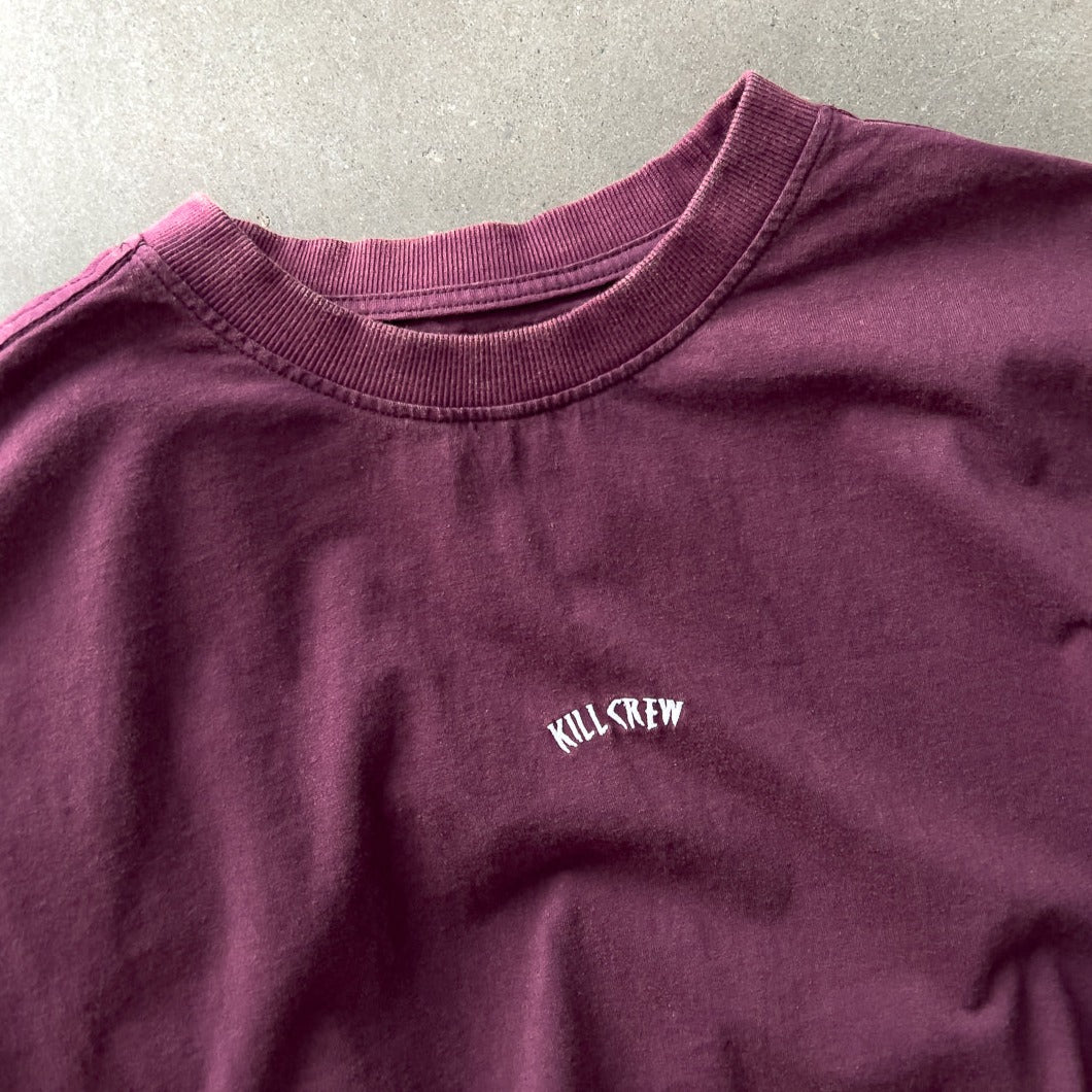 OVERSIZED LUX SIMPLE T-SHIRT - BURGUNDY