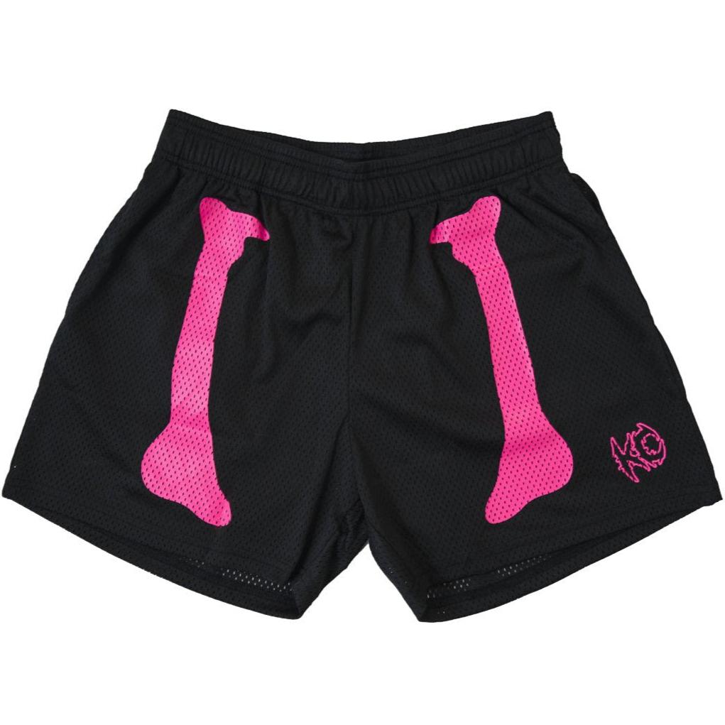 BONE DRY VENTED MESH SHORTS - BLACK / PINK