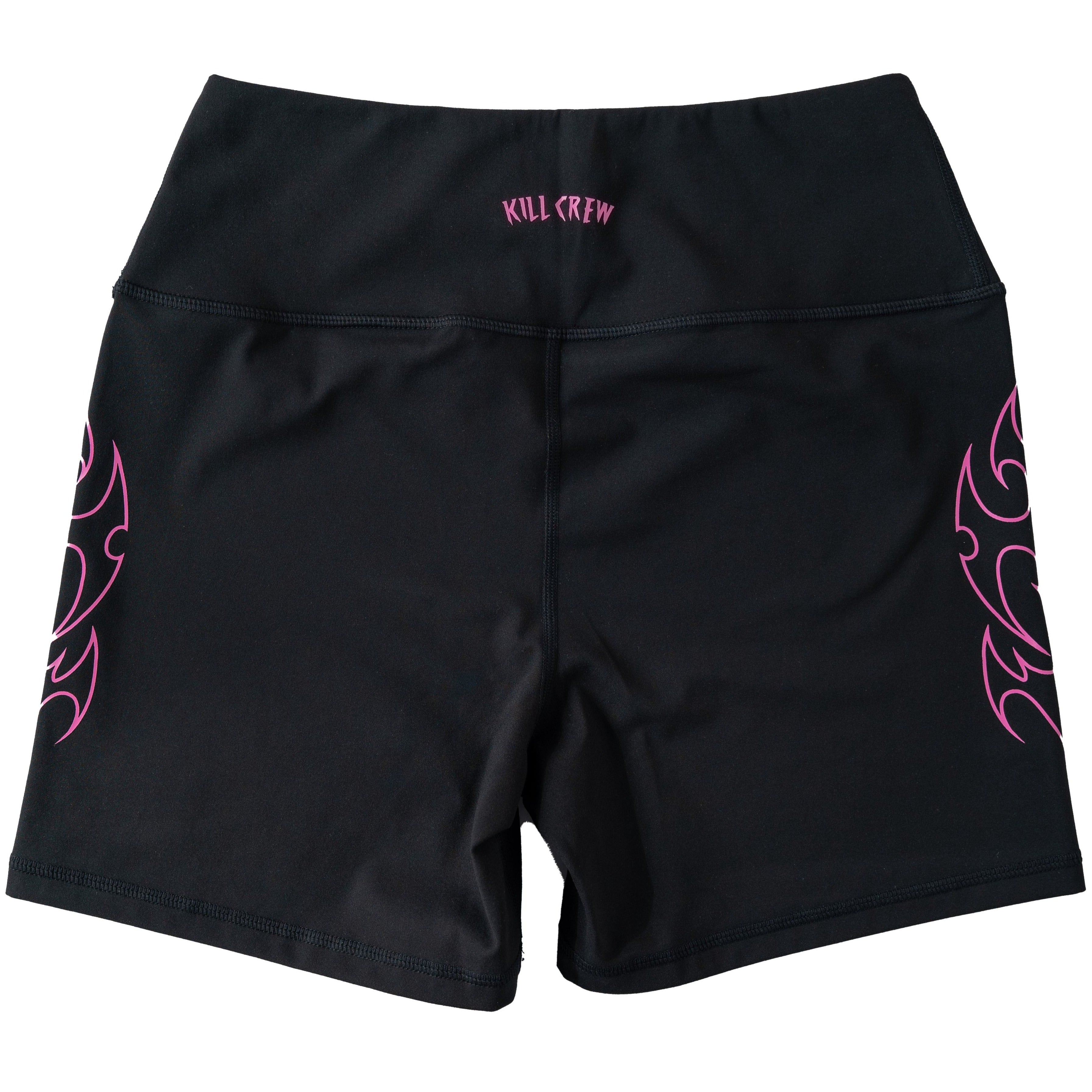 TRIBAL BIKER SHORTS - BLACK / PINK