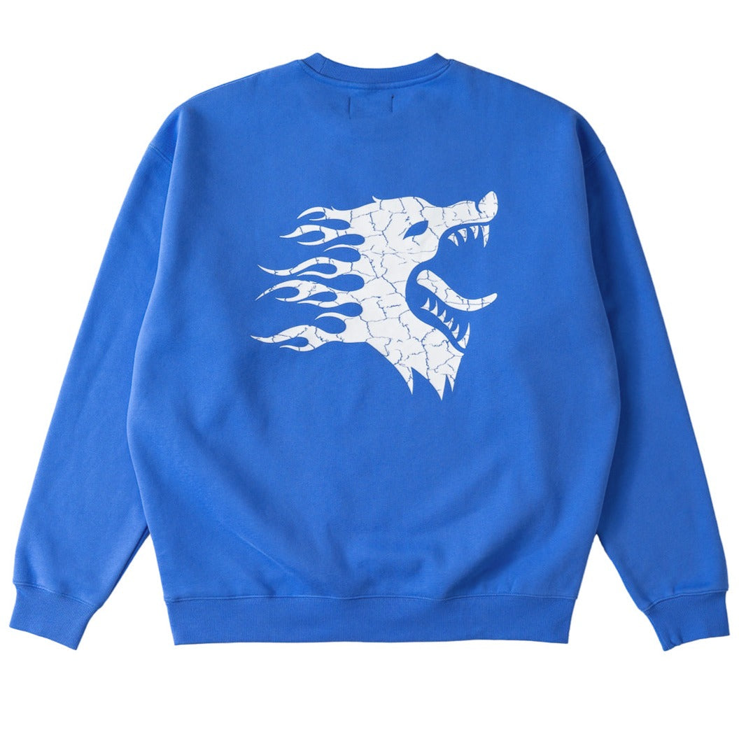 HEAVYWEIGHT LUX WAR WOLF CREW NECK - BLUE / WHITE