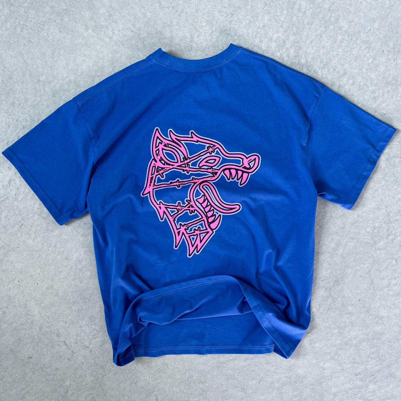 OVERSIZED WOLF T-SHIRT - BLUE