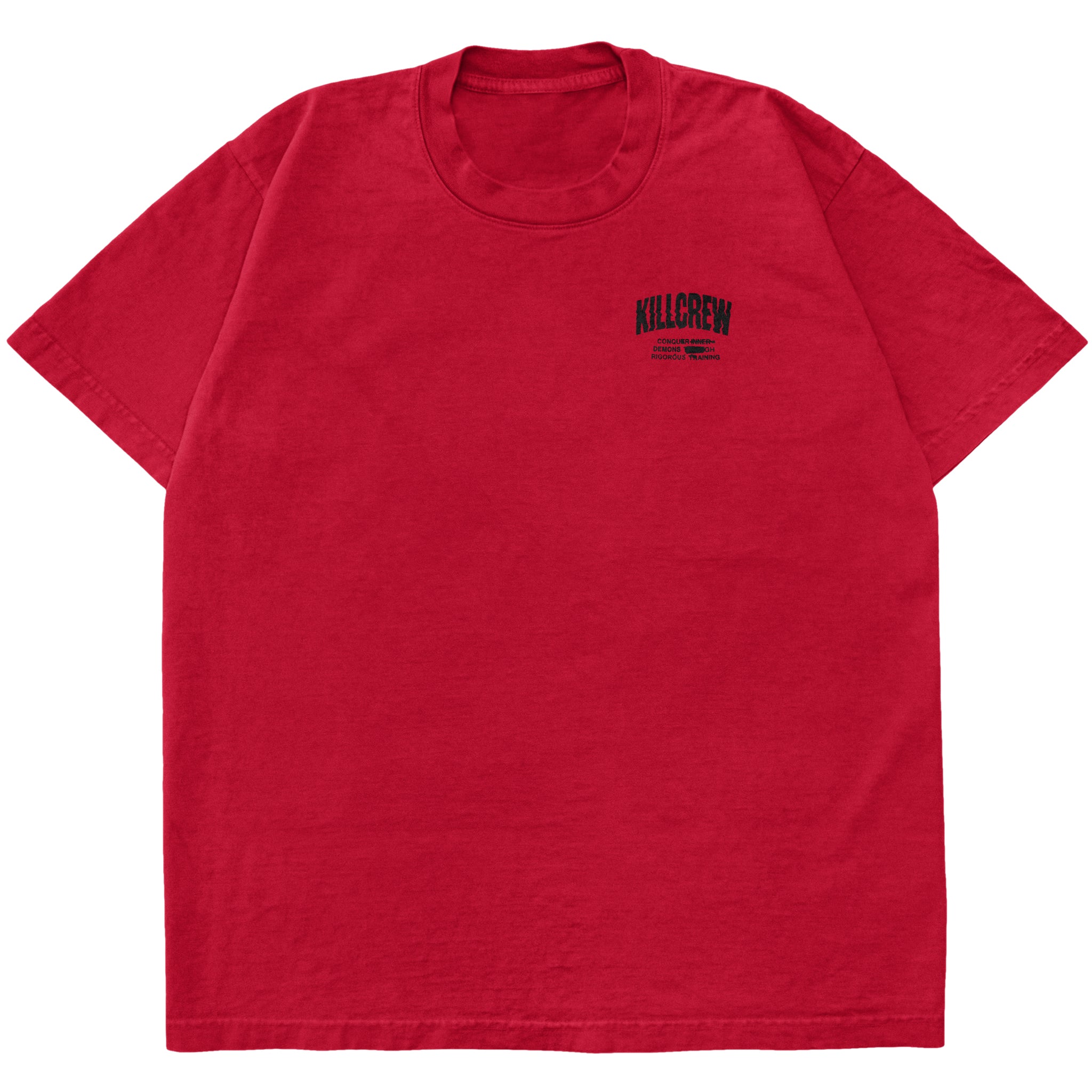 RELAXED FIT LUX CONQUER INNER DEMONS T-SHIRT - RED / WHITE